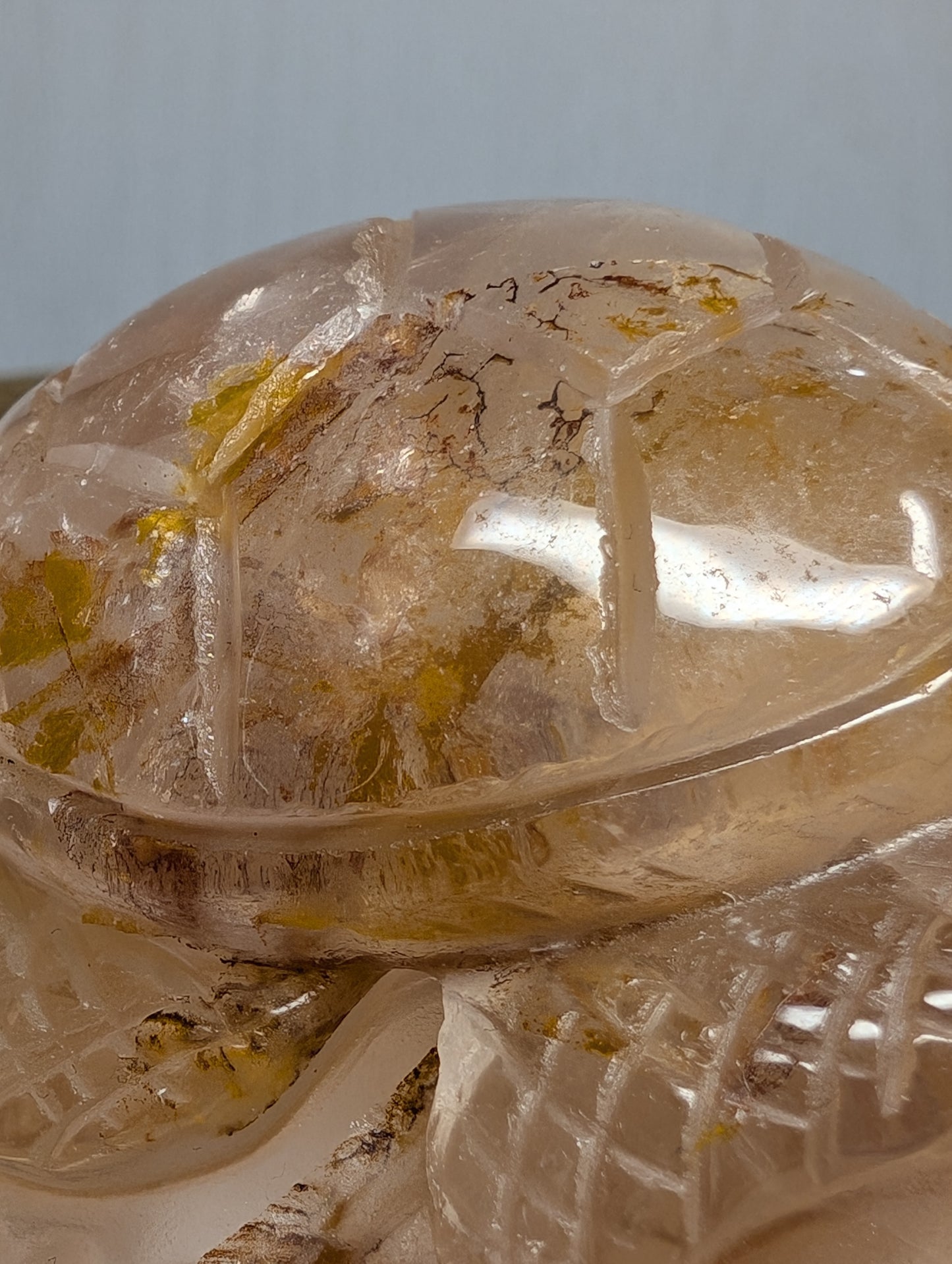 Golden Healer Fire Quartz Turtle w/ Star
