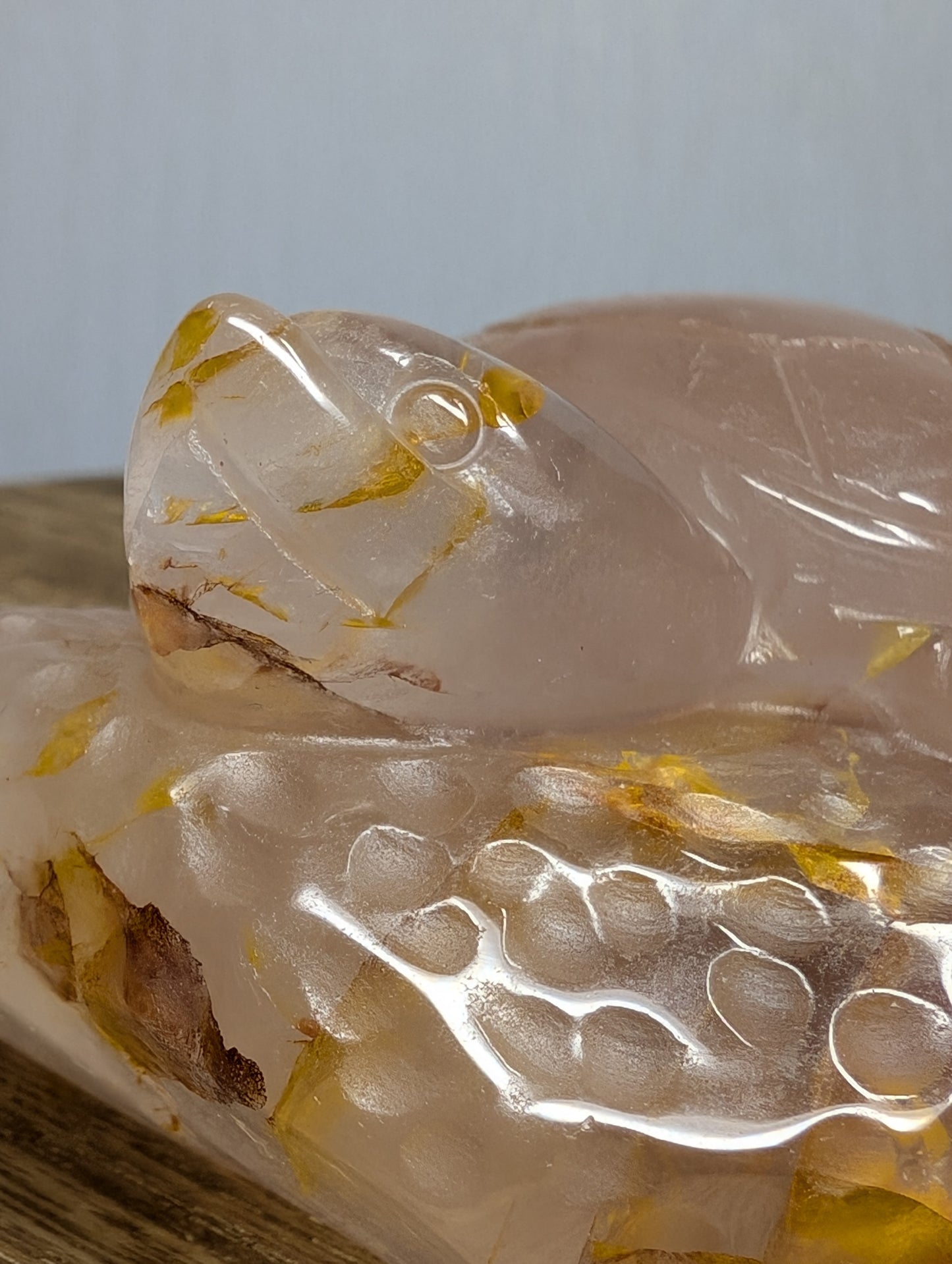 Golden Healer Fire Quartz Turtle w/ Star