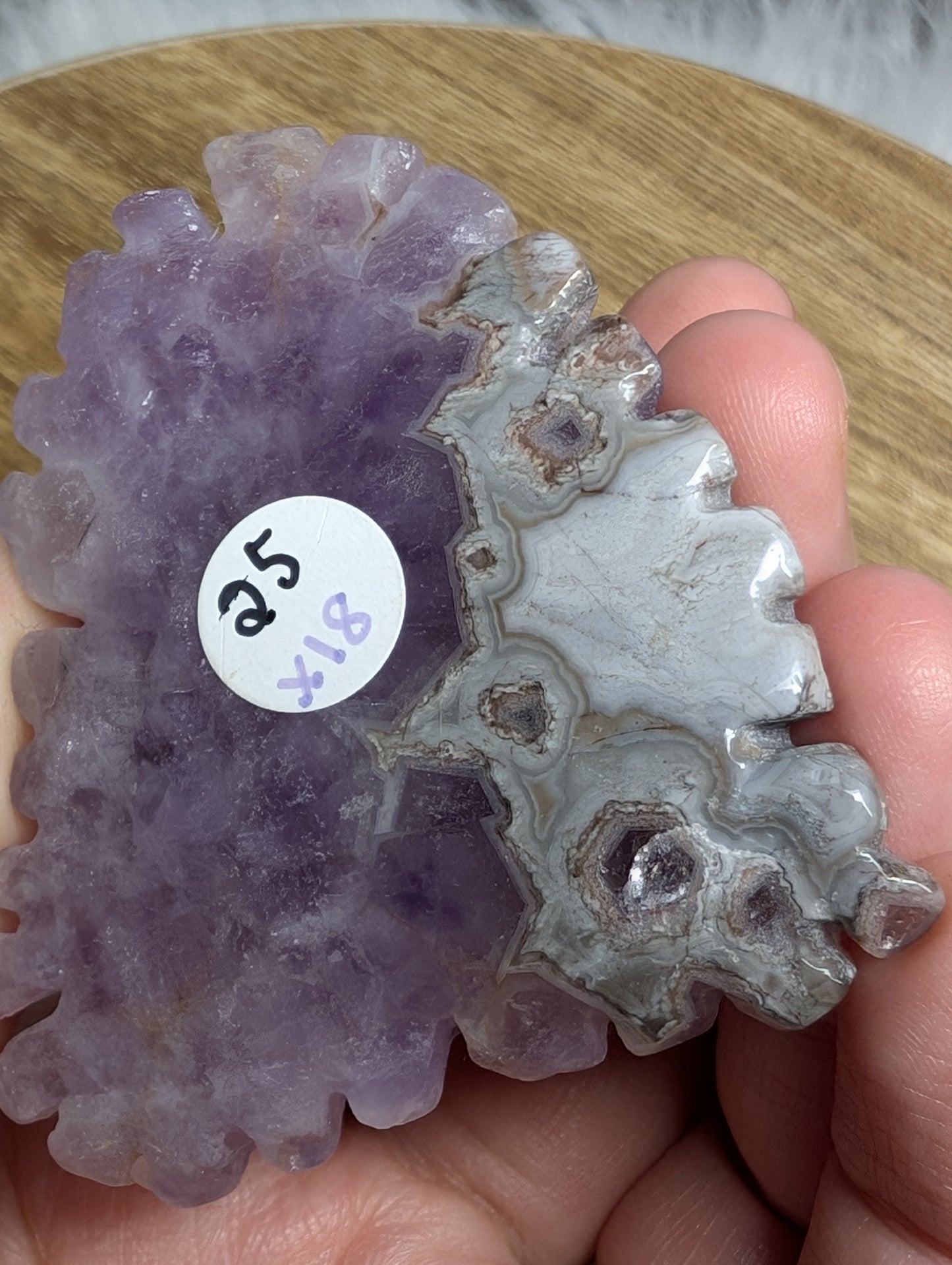 Amethyst Agate Hermit Crab Carving