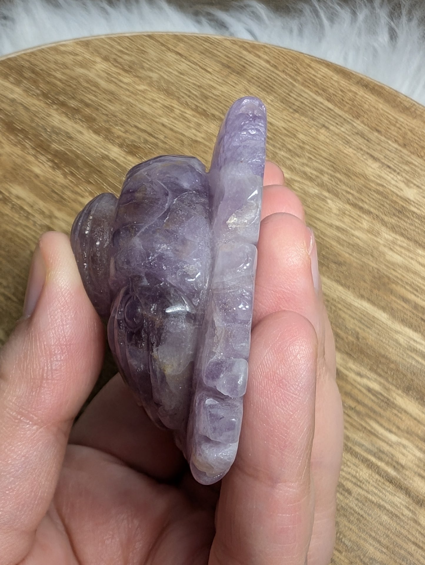 Amethyst Agate Hermit Crab Carving
