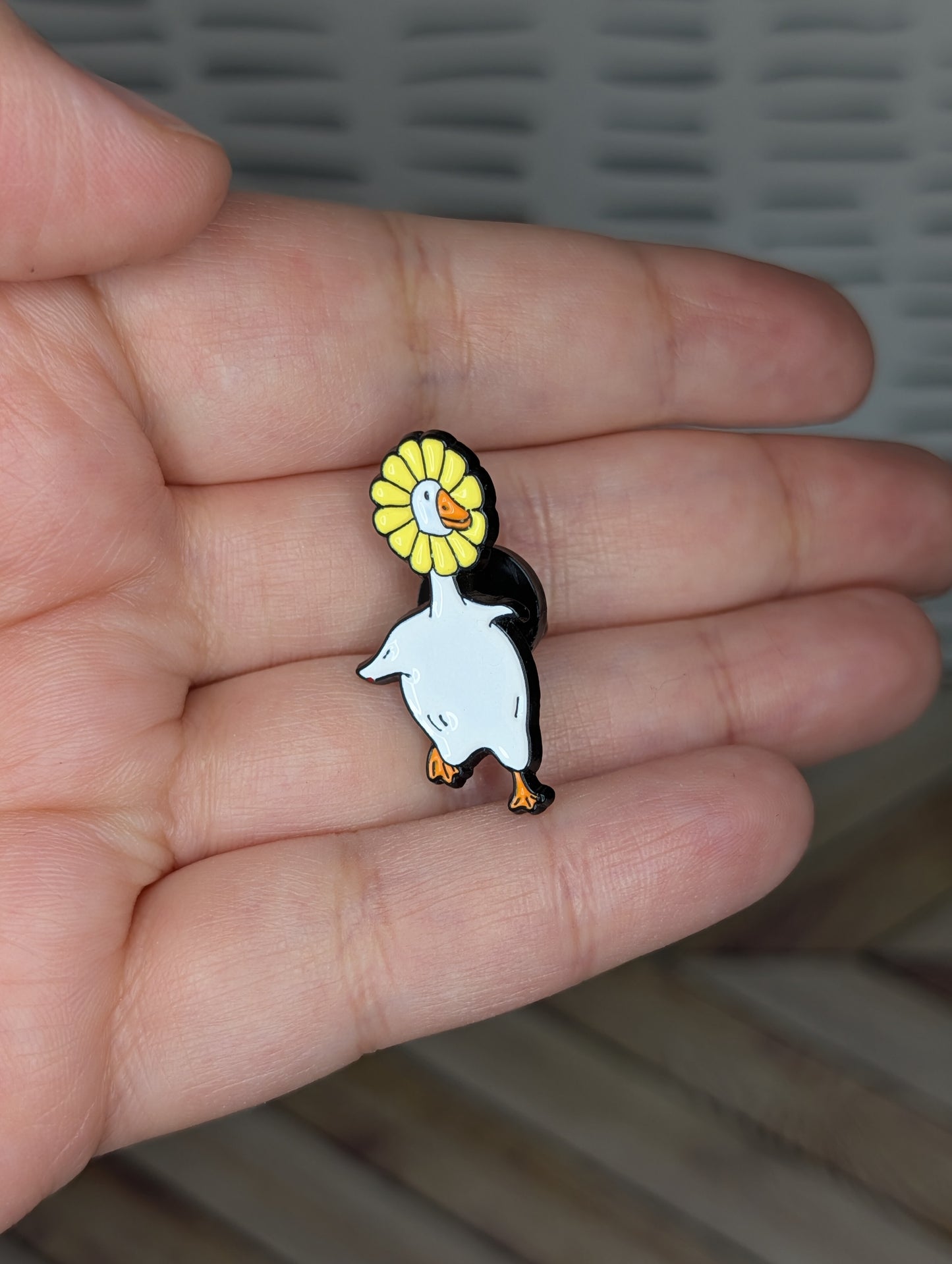 Flower Duck Enamel Pin