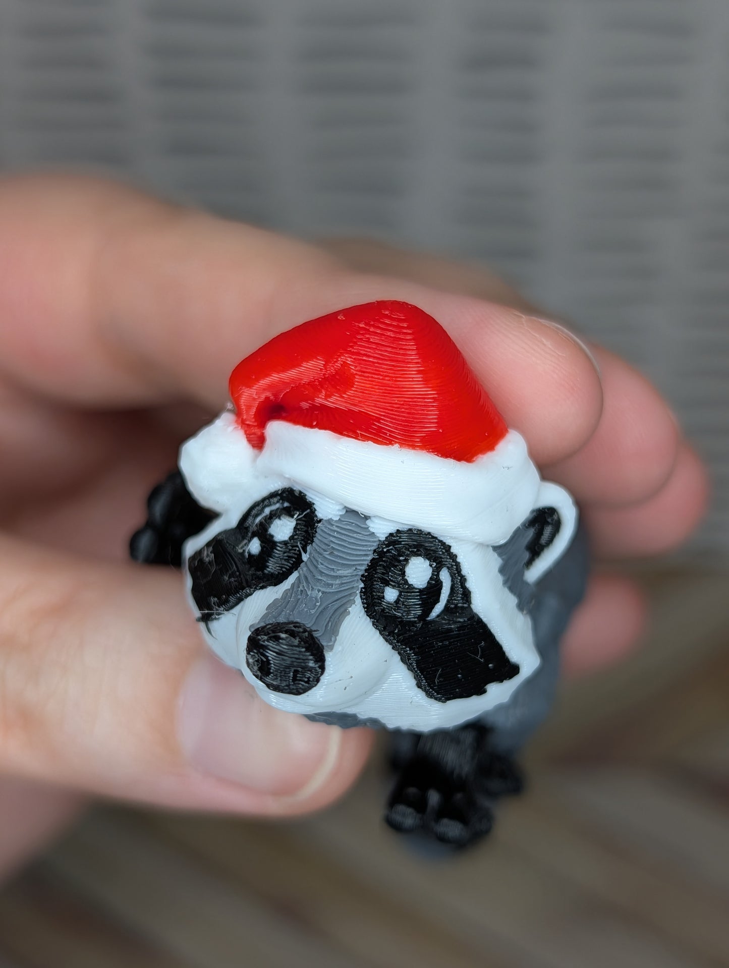 3D Printed Santa Hat Raccoon