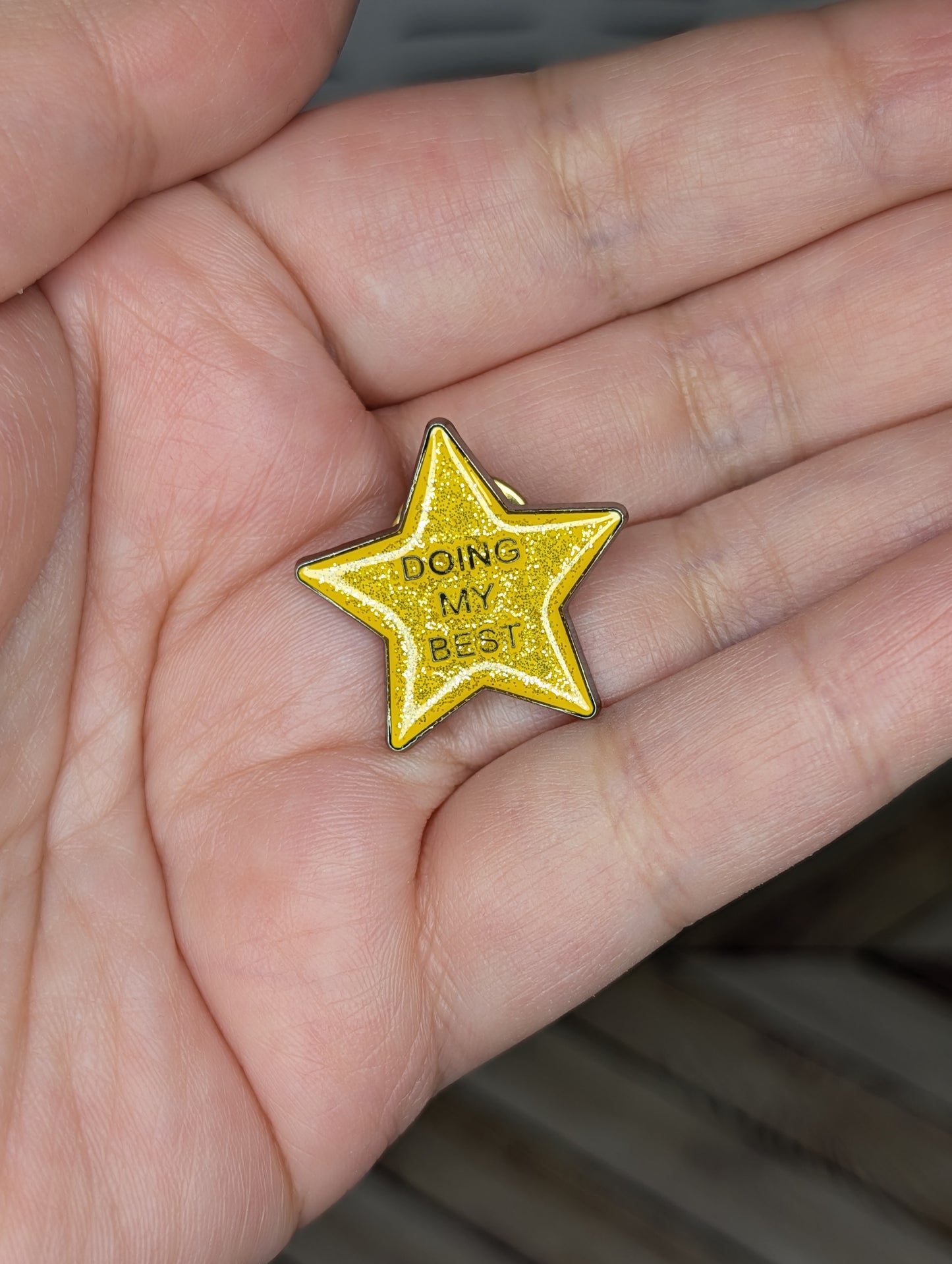 Doing My Best Enamel Pin