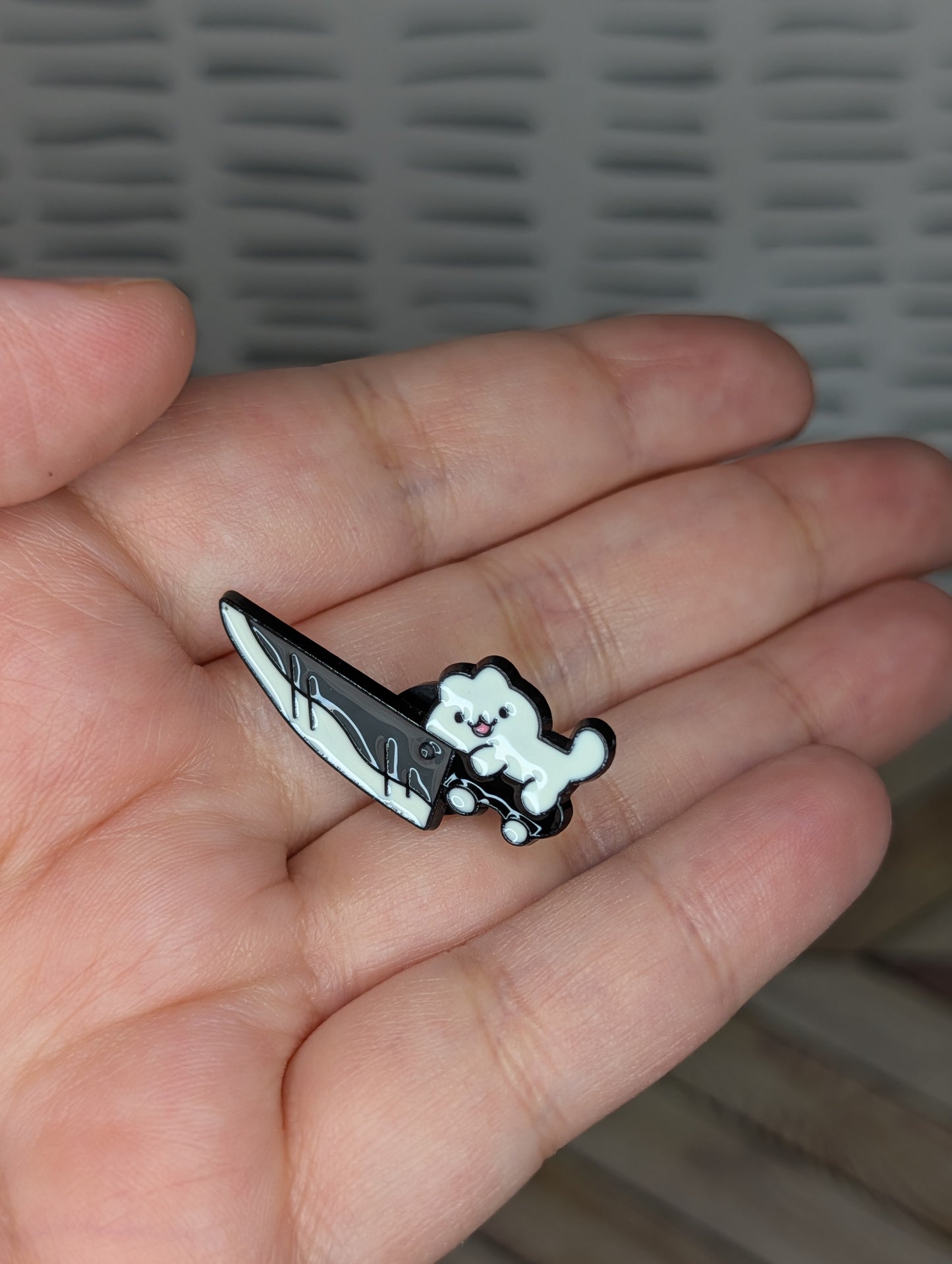Kitty + Knife Enamel Pin