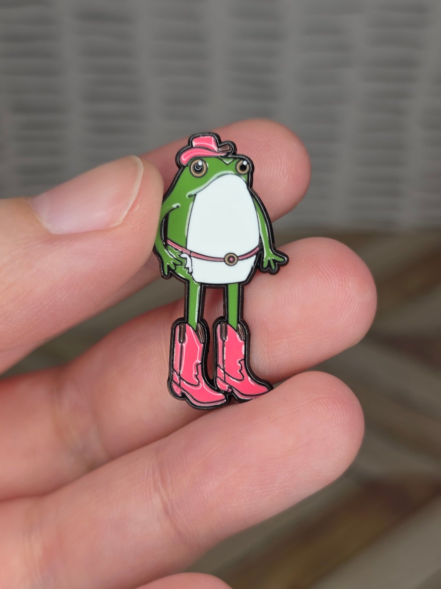 Cowgirl Frog Enamel Pin