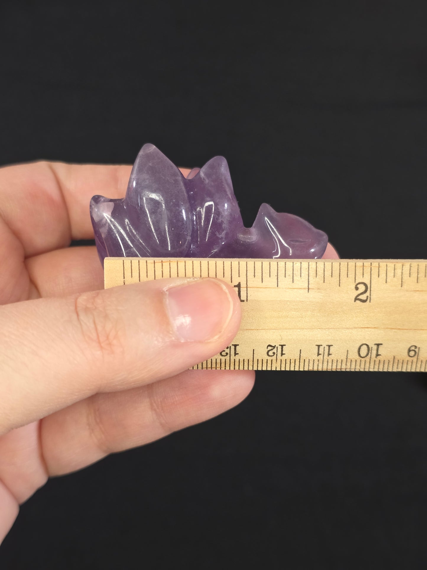 Fluorite Nine Tail Fox Carving