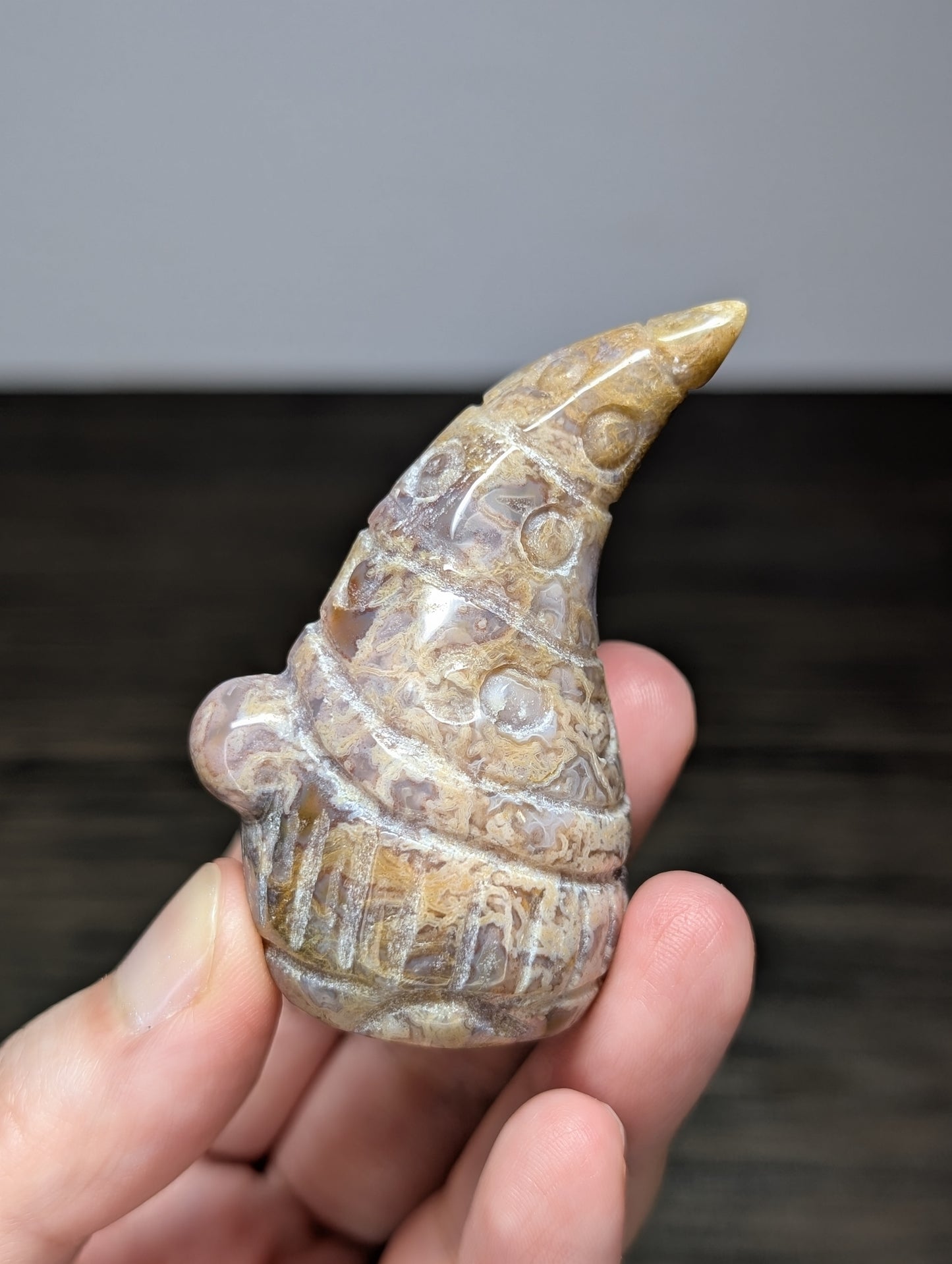 Sea Jasper Gnome Carving