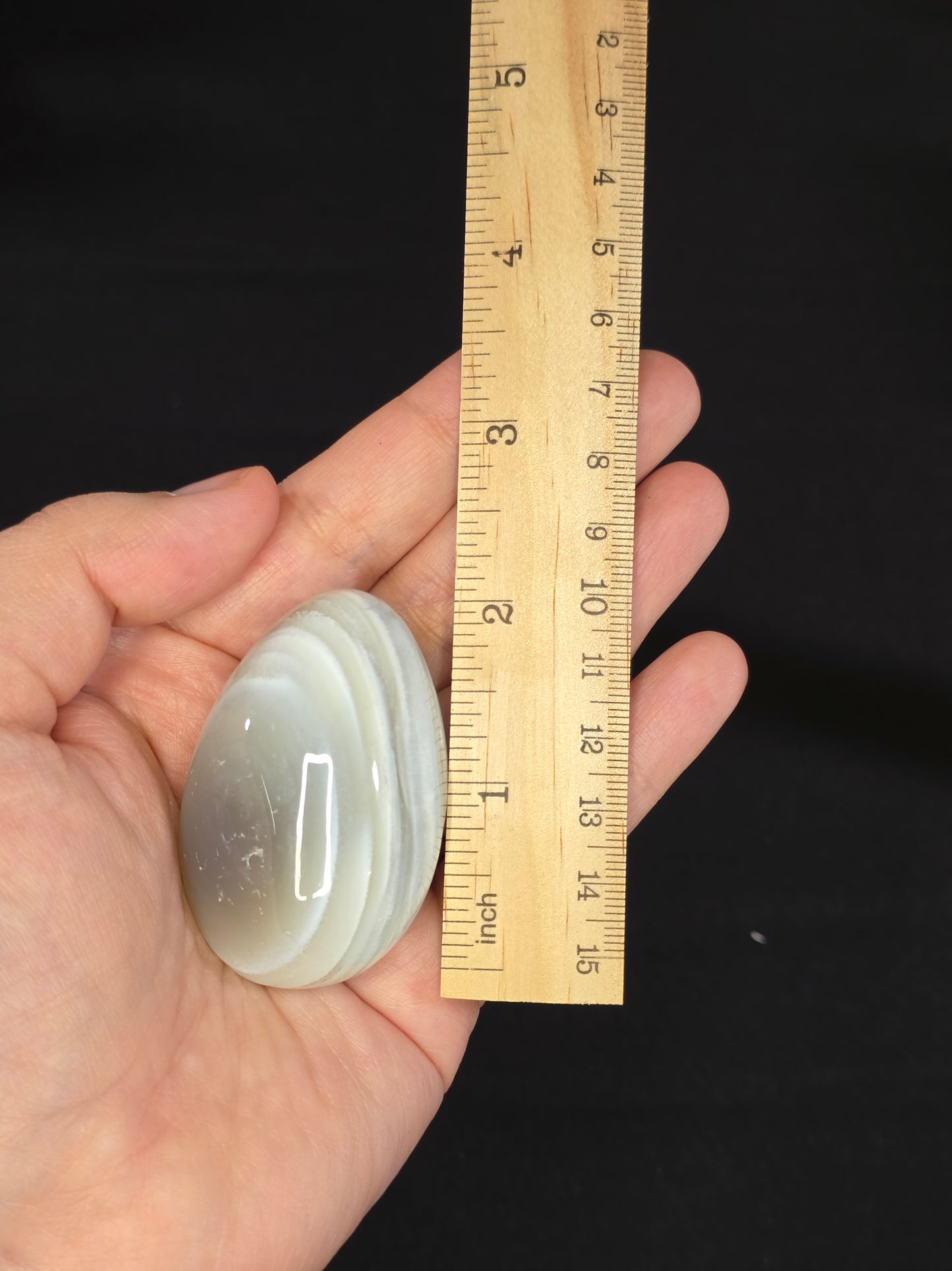 Banded Agate Palm Stone