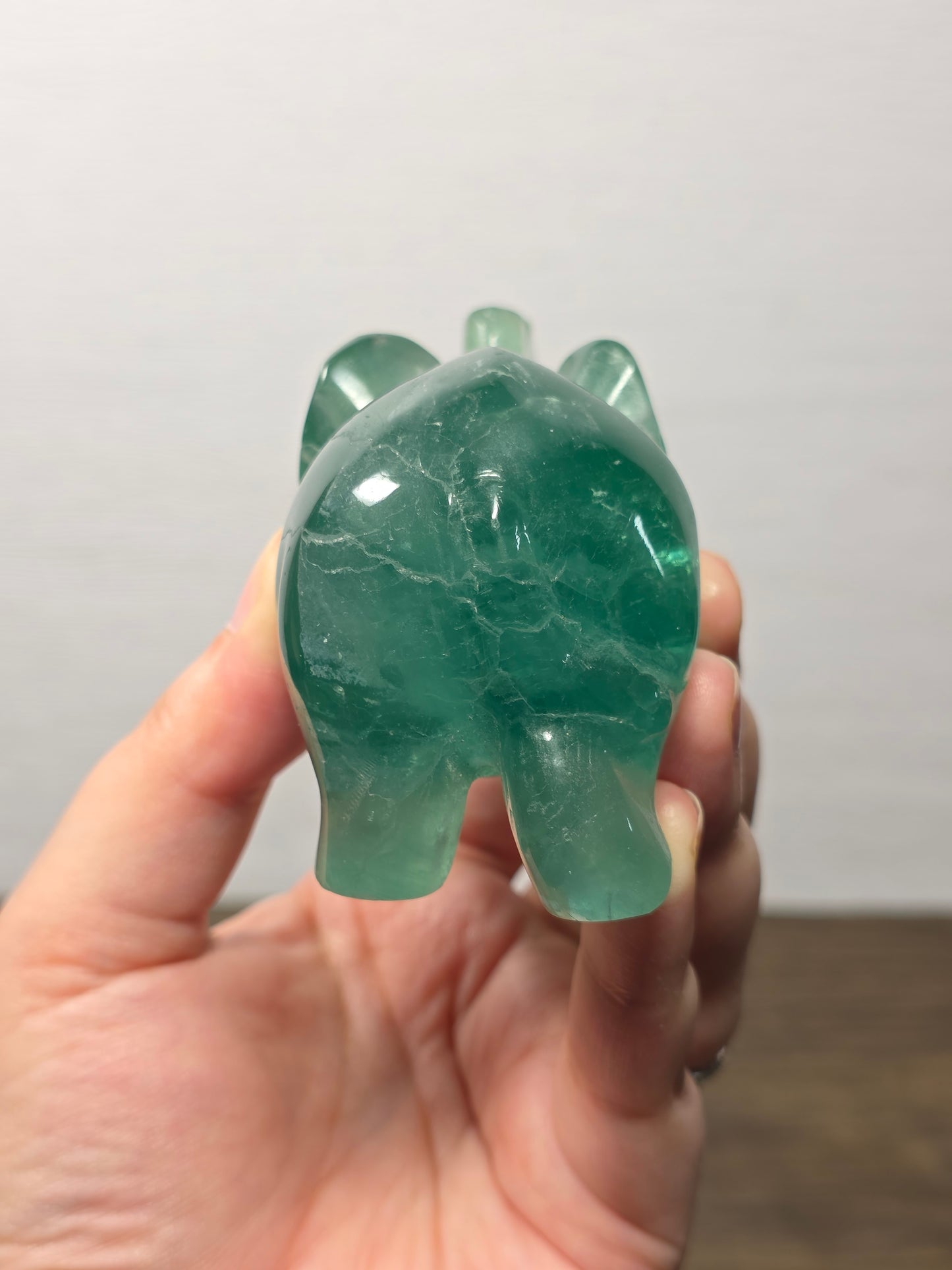 Green Fluorite Elephant Carving