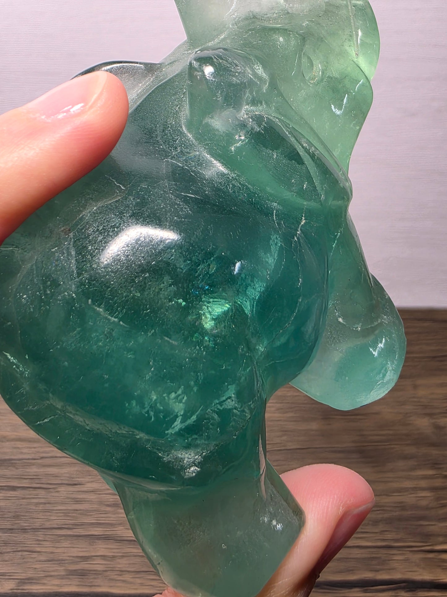 Green Fluorite Elephant Carving