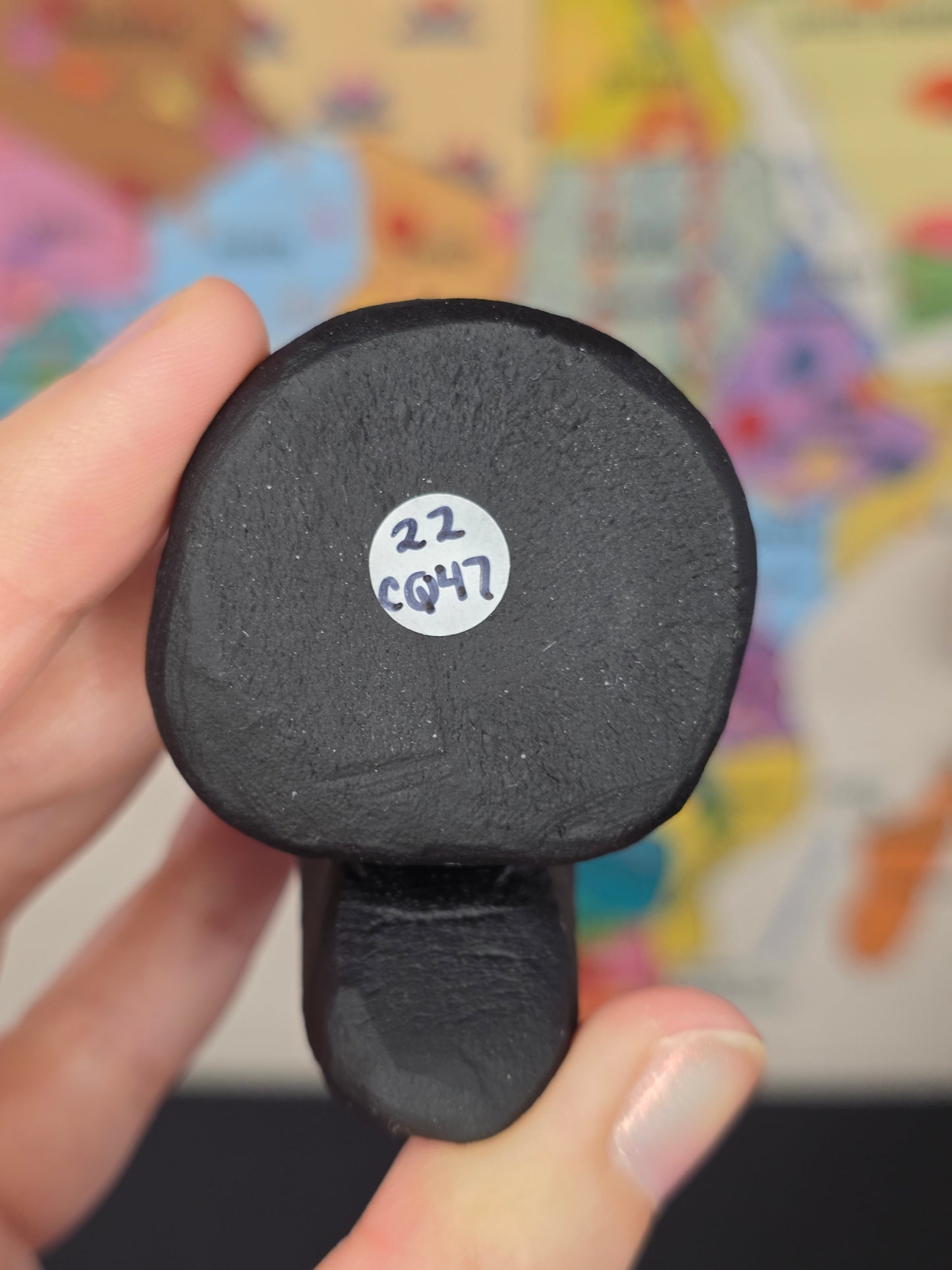 Matte Black Obsidian Raven Carving