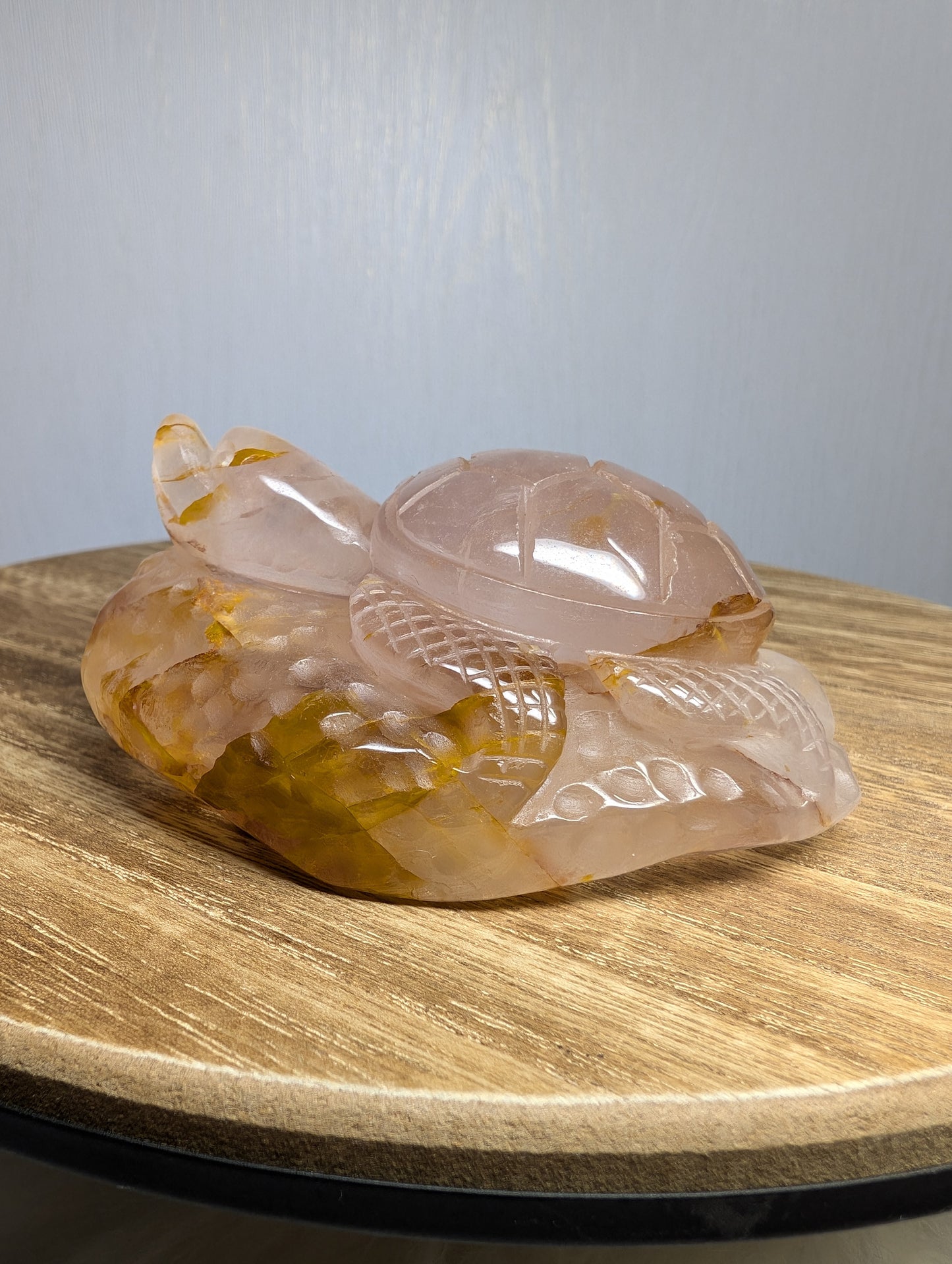 Golden Healer Fire Quartz Turtle w/ Star