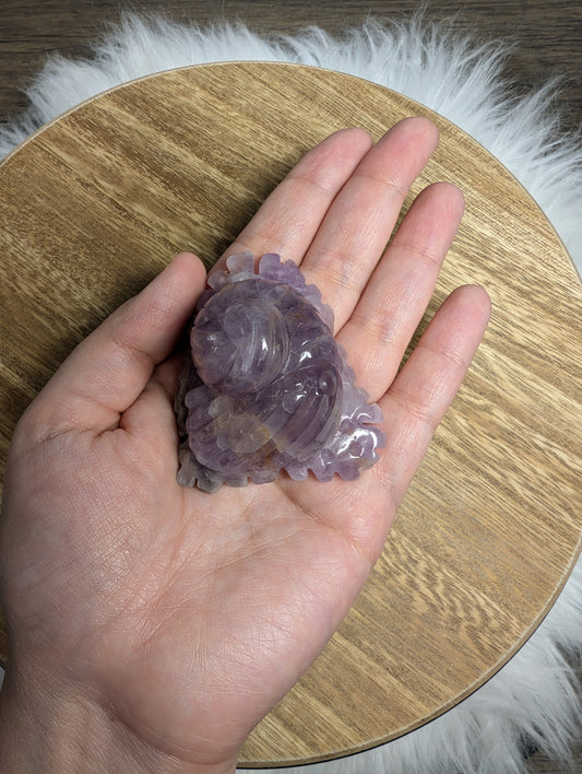Amethyst Agate Hermit Crab Carving