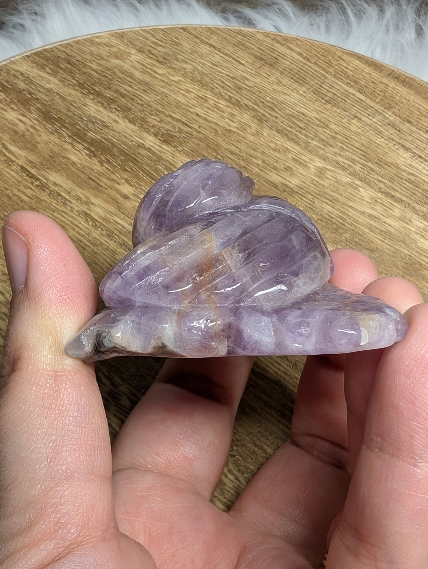 Amethyst Agate Hermit Crab Carving