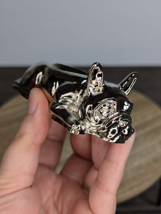 Silver Metal Frenchie Sphere Stand (AS13)
