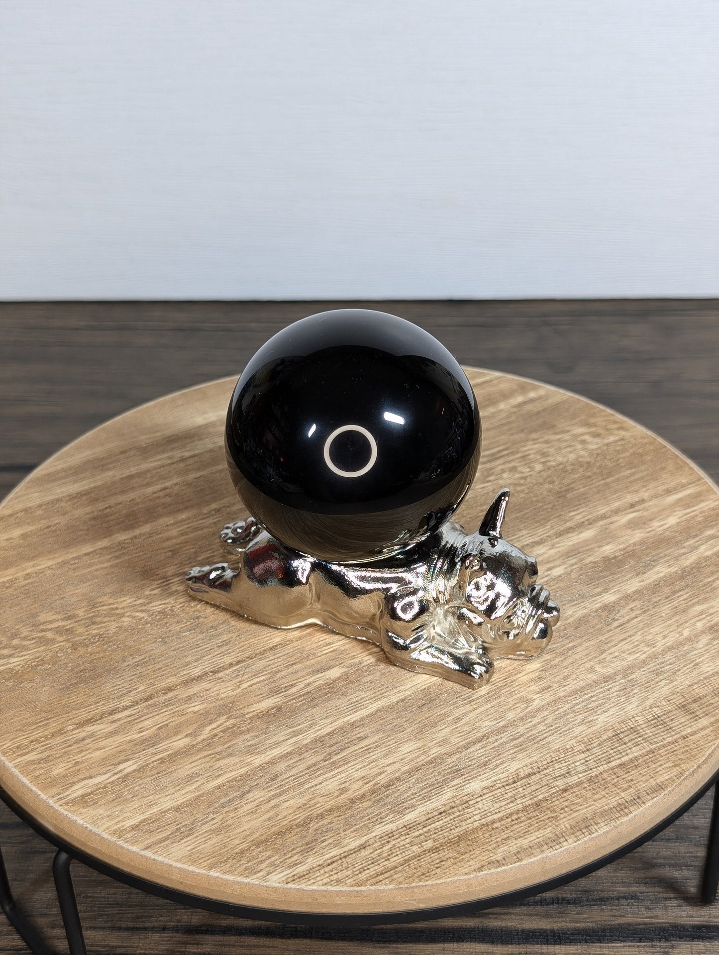Silver Metal Frenchie Sphere Stand (AS13)