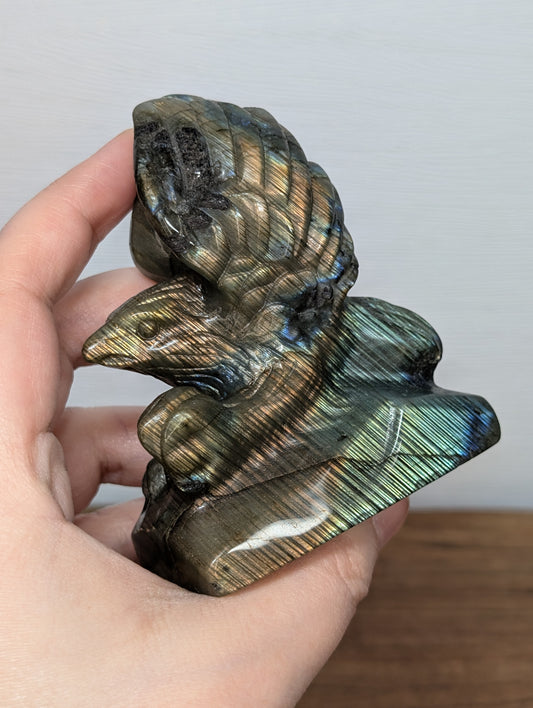 Labradorite Eagle Carving (R97)