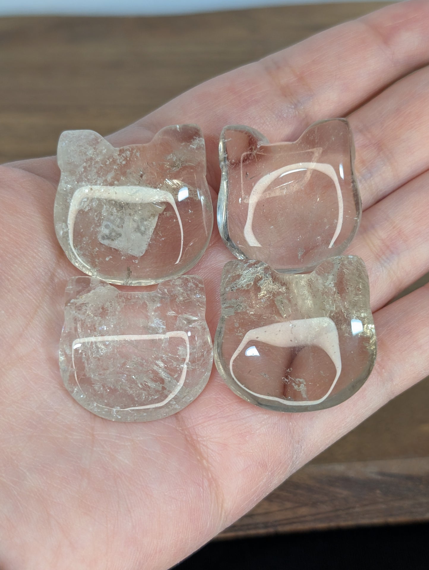 Smoky Quartz Cat Head Carving