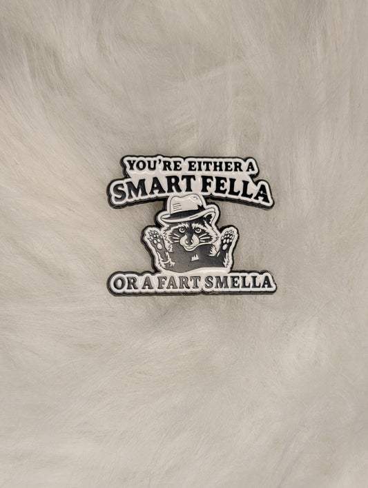 Smart Fella Raccoon Enamel Pin