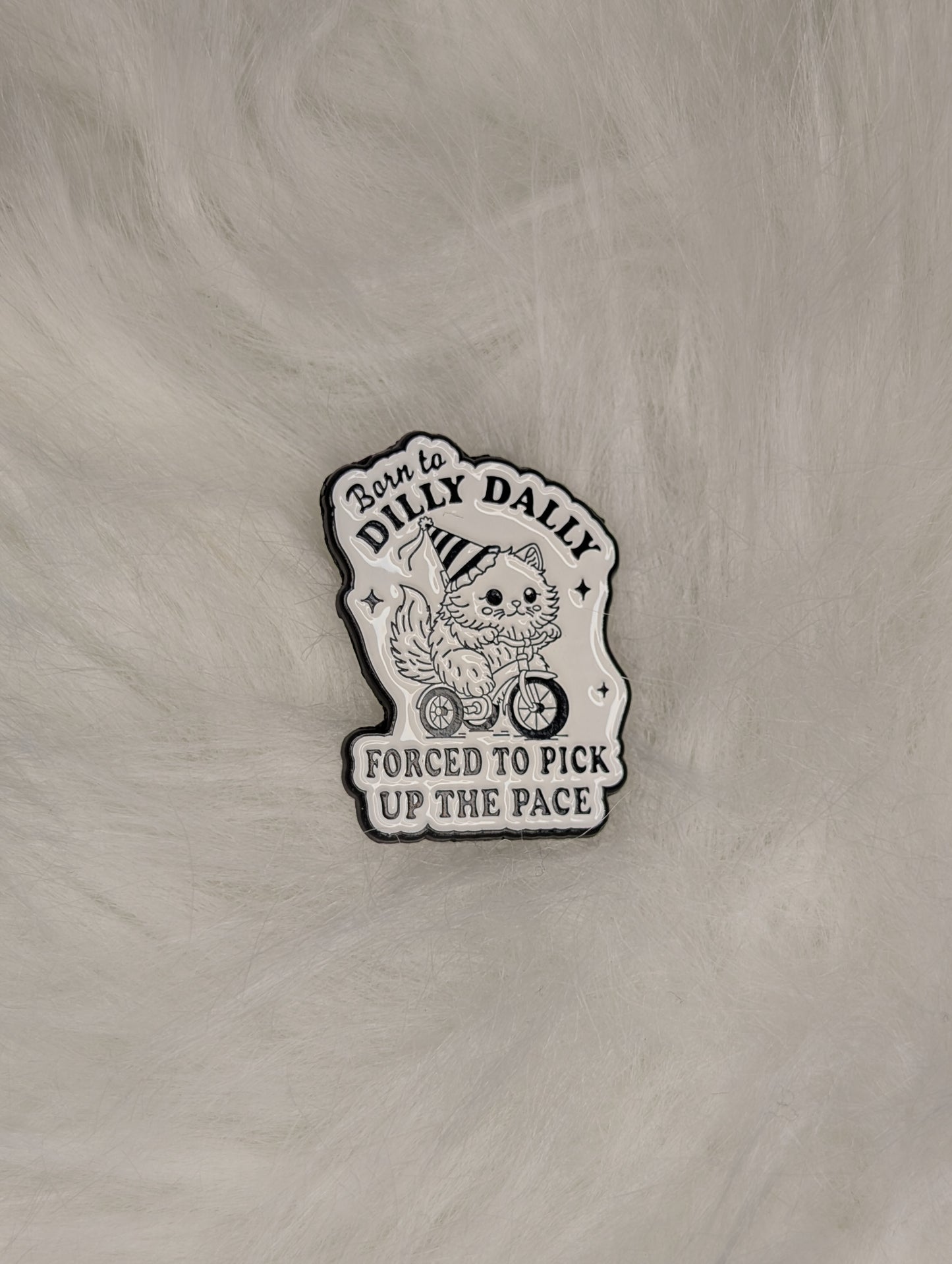 Dilly Dally Cat Enamel Pin
