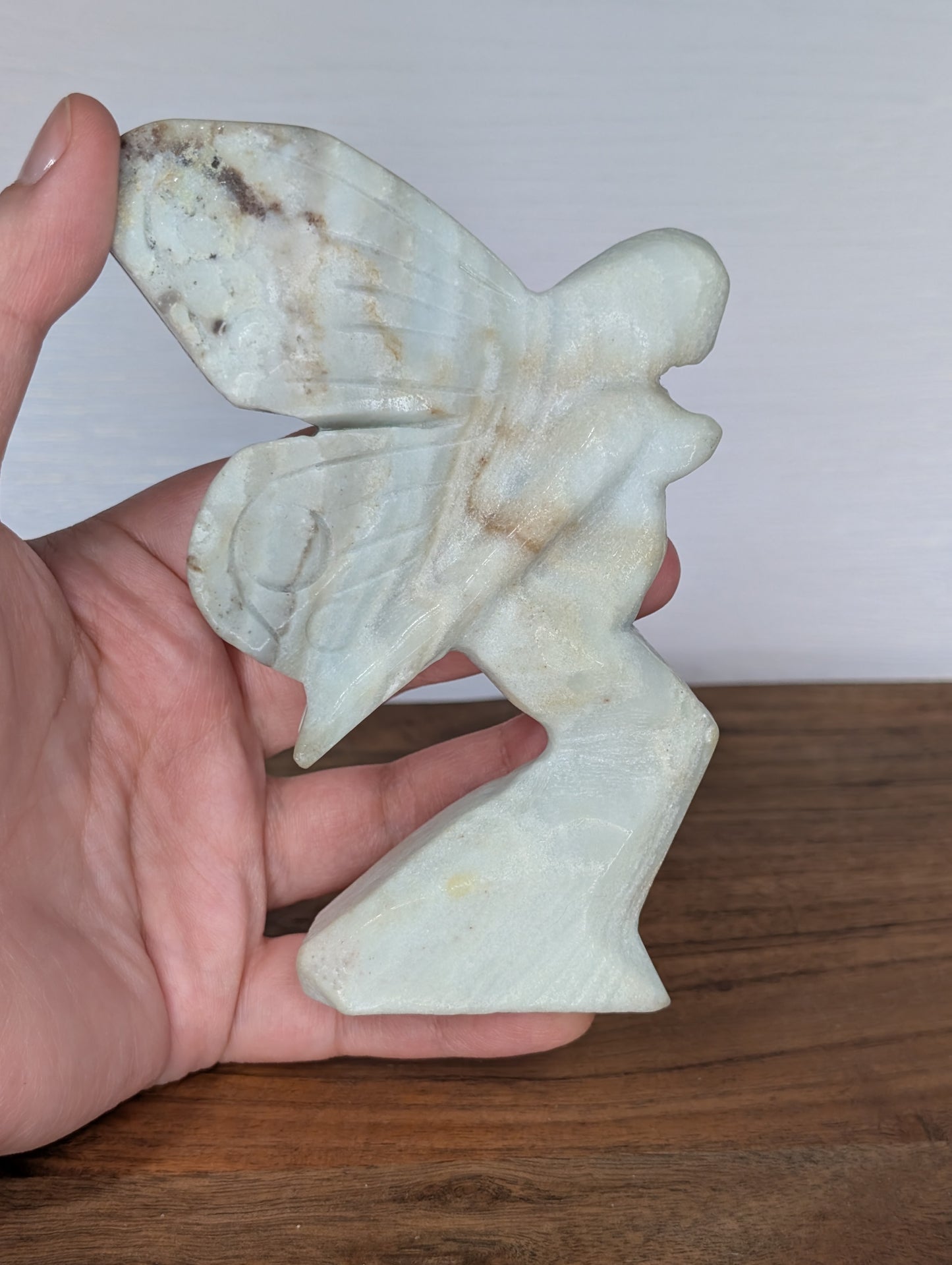 Caribbean Calcite (Madonna) Fairy Carving (AE93)