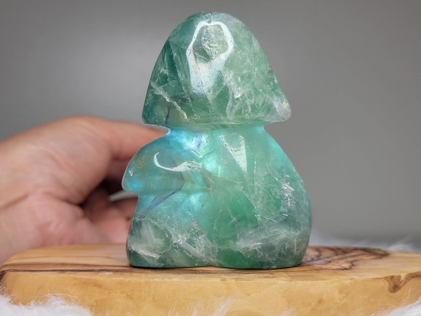 Fluorite Mushroom Carving (BL21)