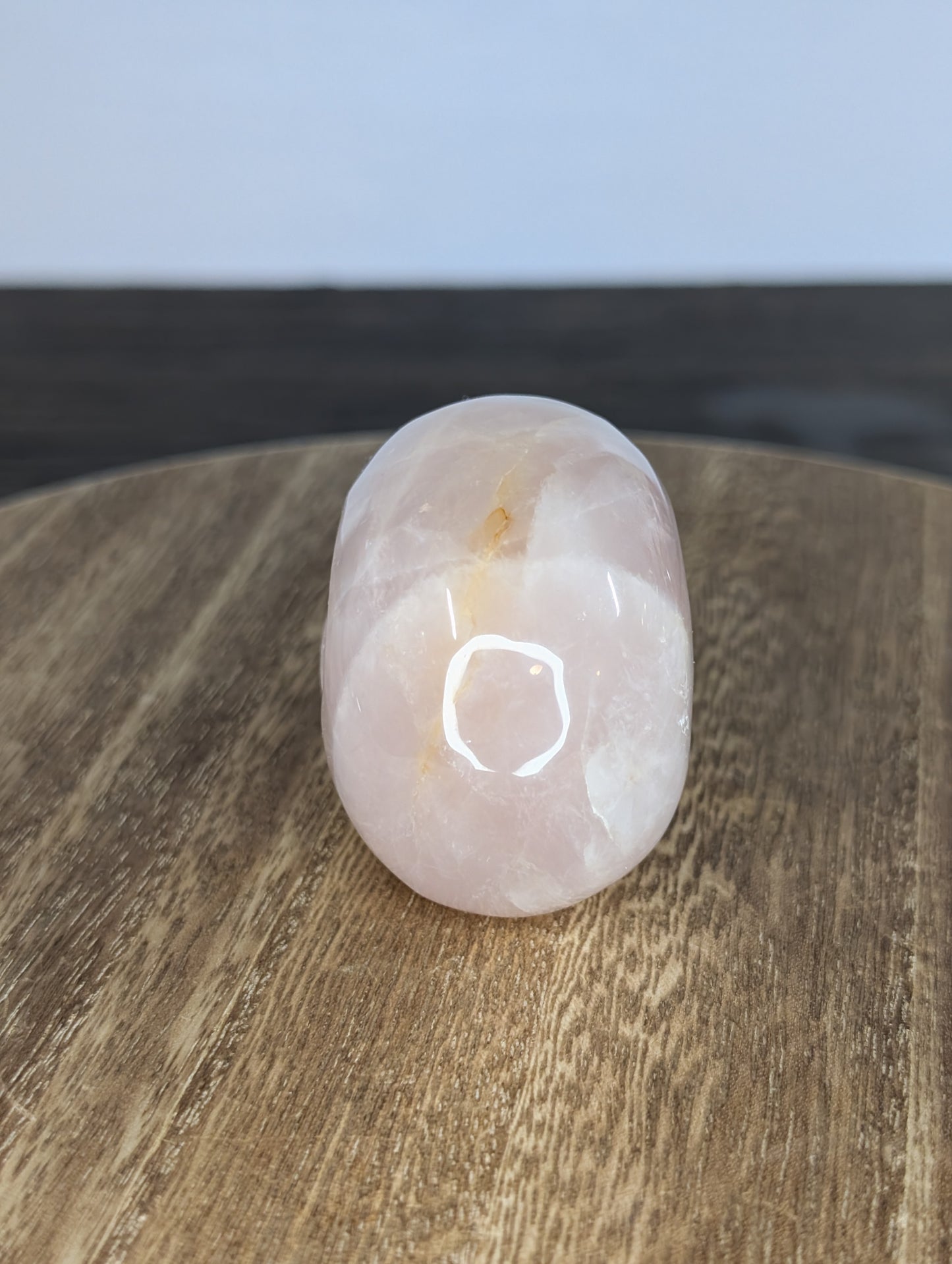 Rose Quartz Skull Carving (AV45)