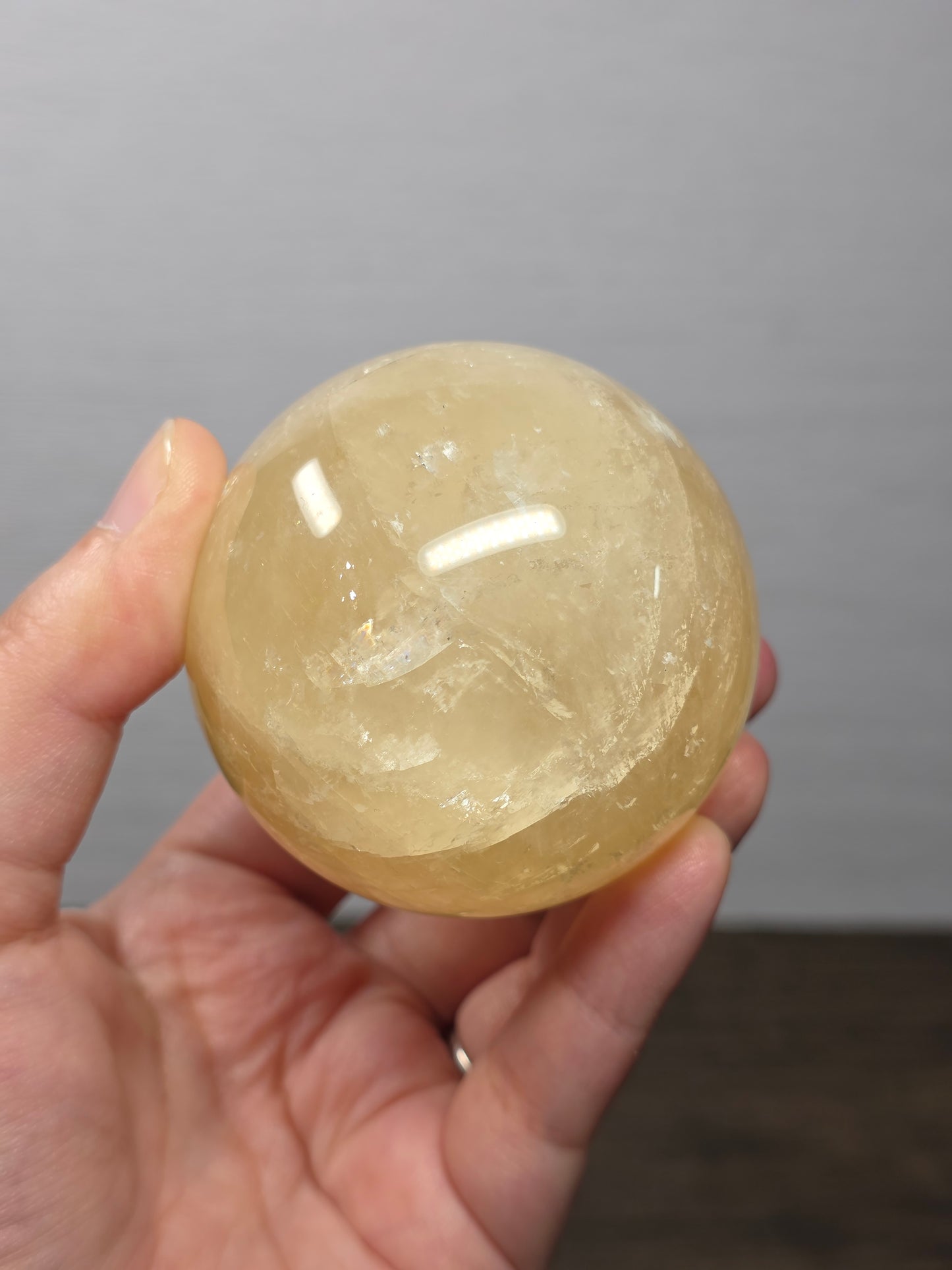 Honey Calcite Sphere