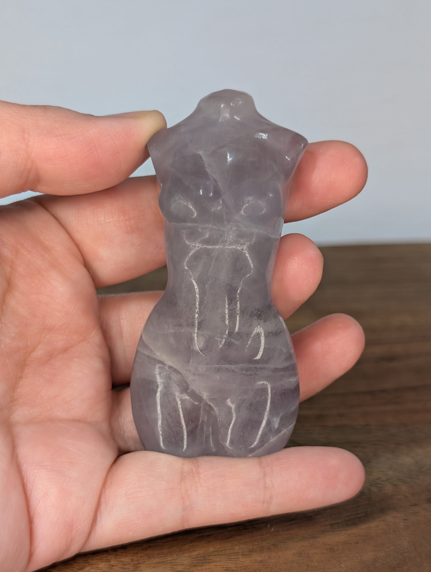Fluorite Goddess Body Carving