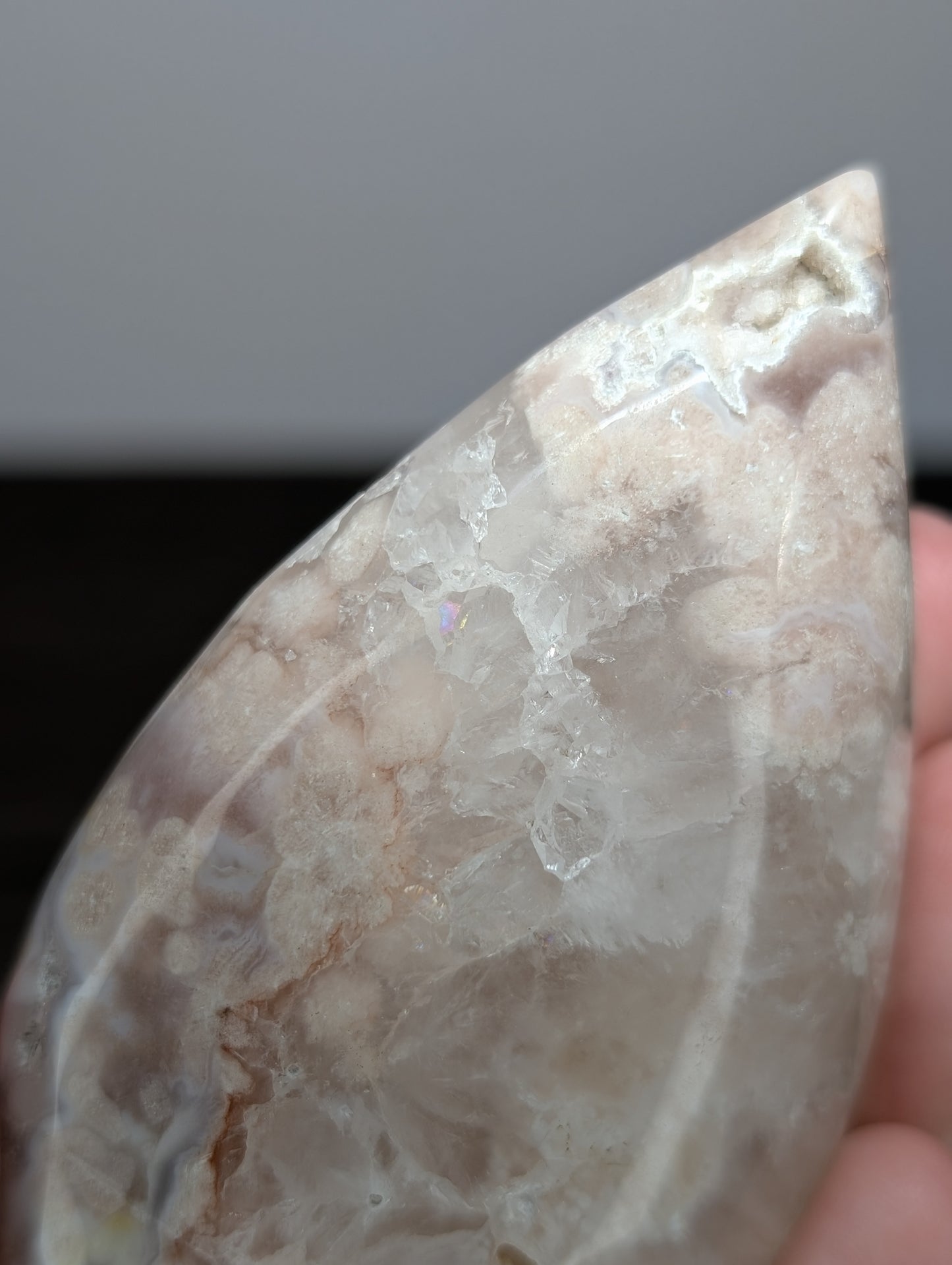 Druzy Flower Agate Flame Point
