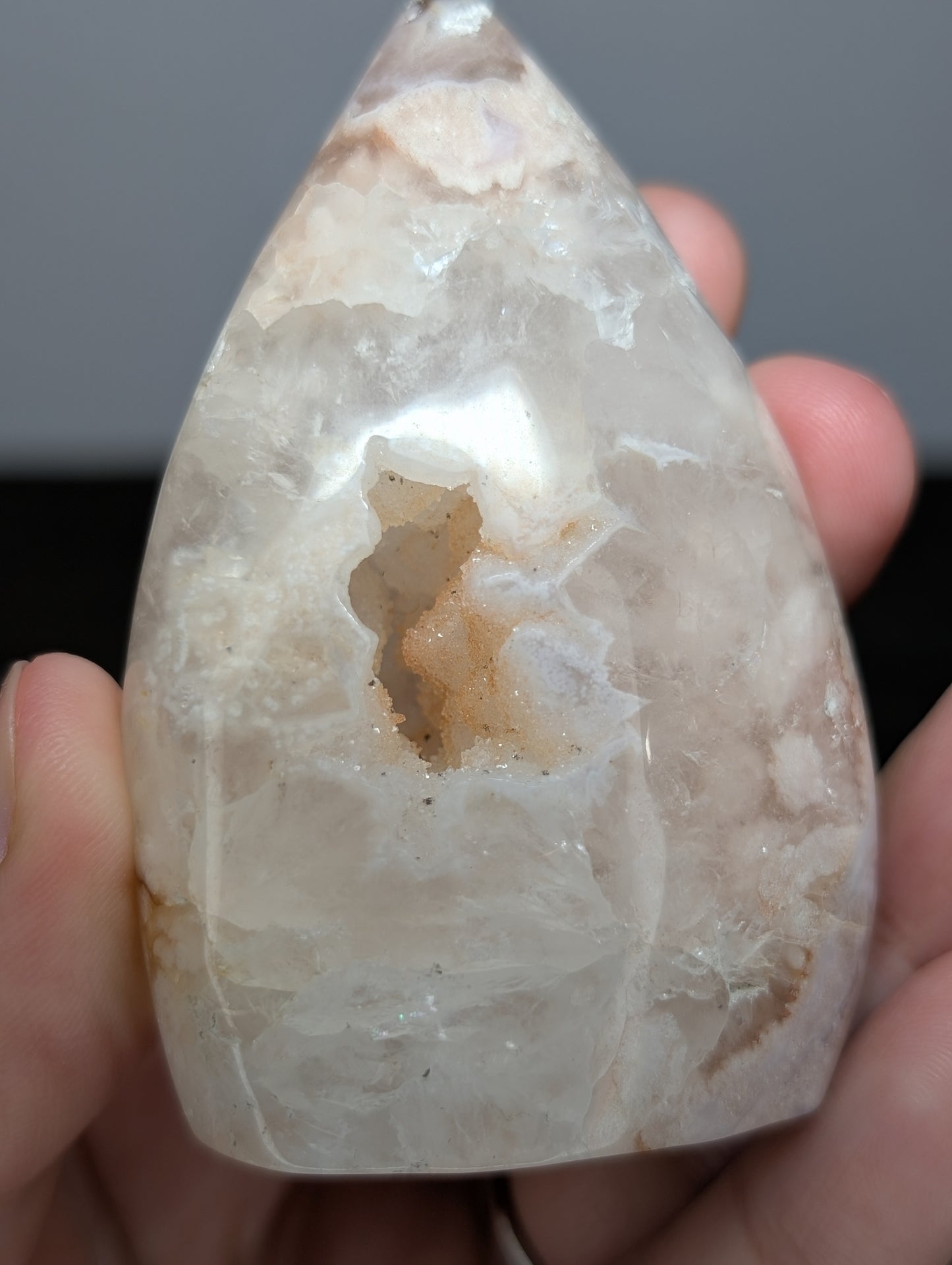 Druzy Flower Agate Flame Point