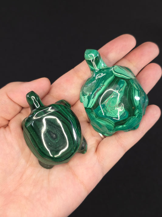Malachite Turtle Carving