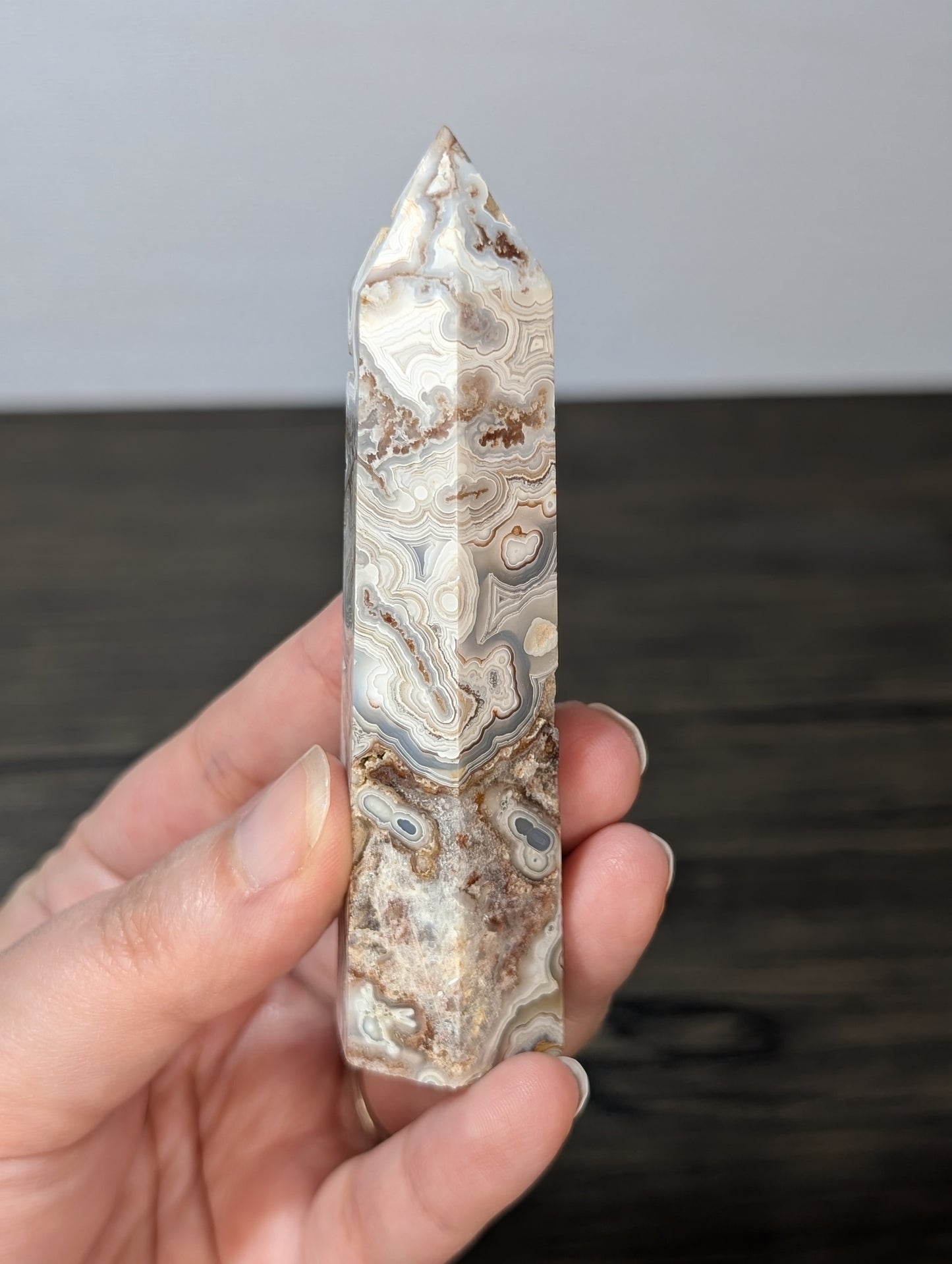 Red Mexican Crazy Lace Agate Tower