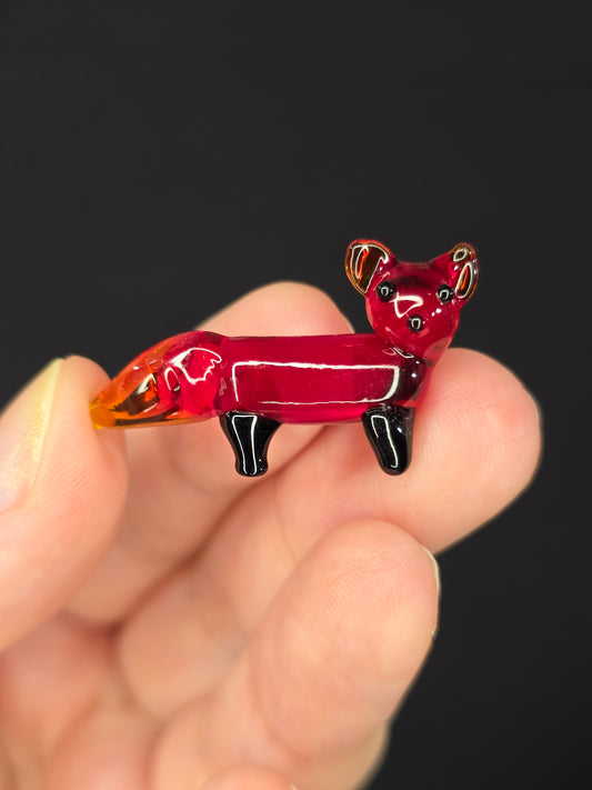 Mini Glass Fox Figurine