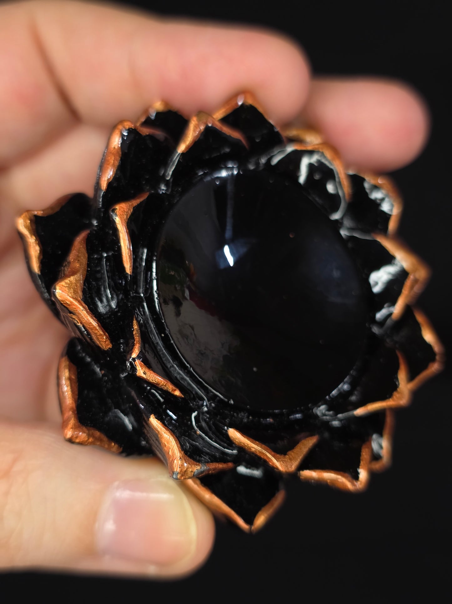 Resin Lotus Sphere Stand