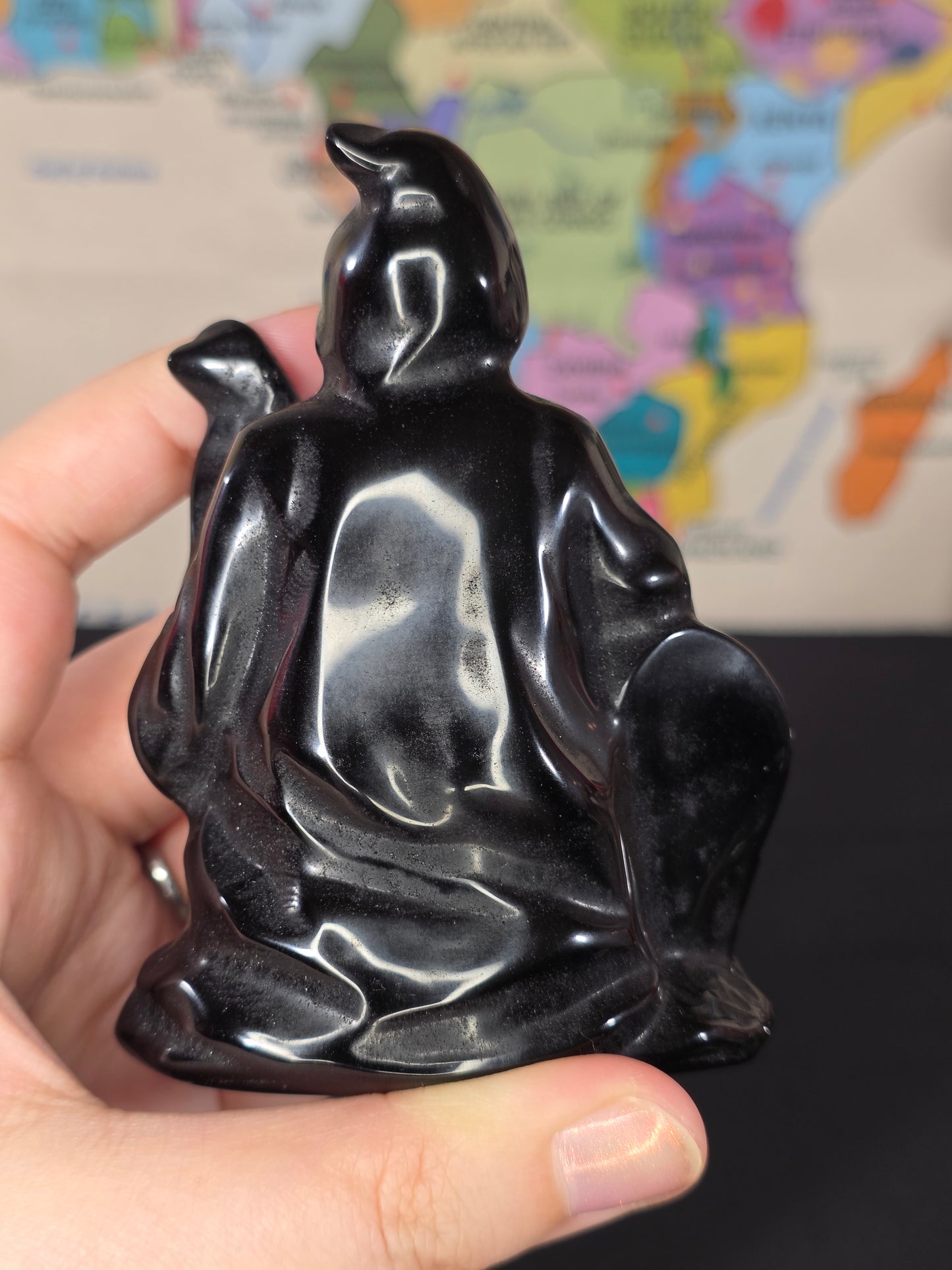 Black Obsidian Grim Reaper w/ Pumpkin Carving