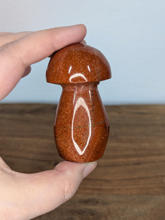 Red Jasper Mushroom Carving (J19)
