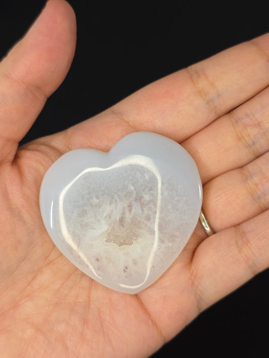 Agate Heart Carving