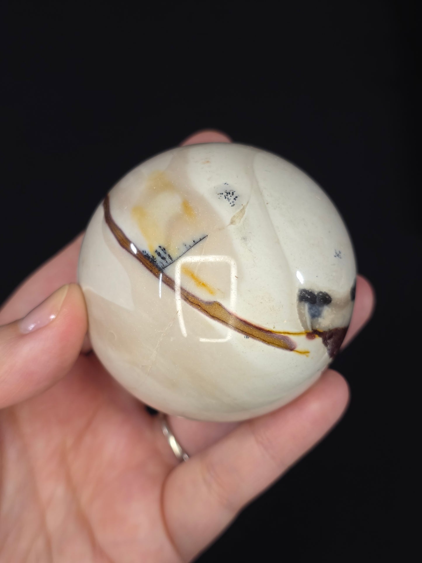 Dendritic Mookaite Sphere