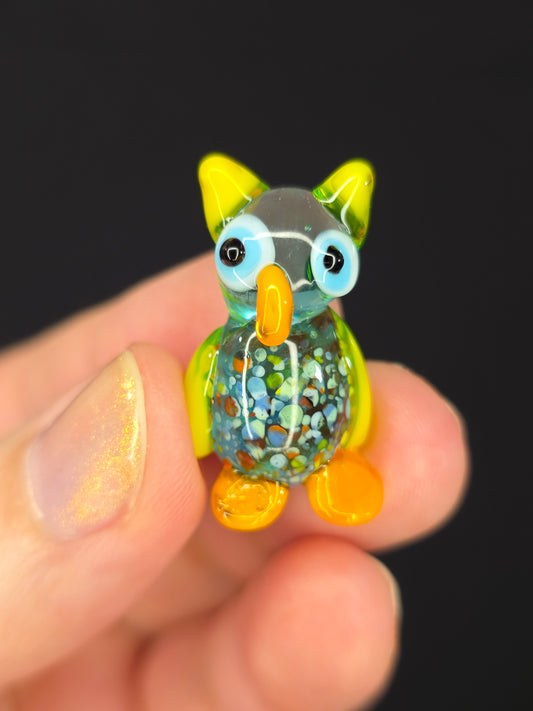 Mini Glass Owl Figurine