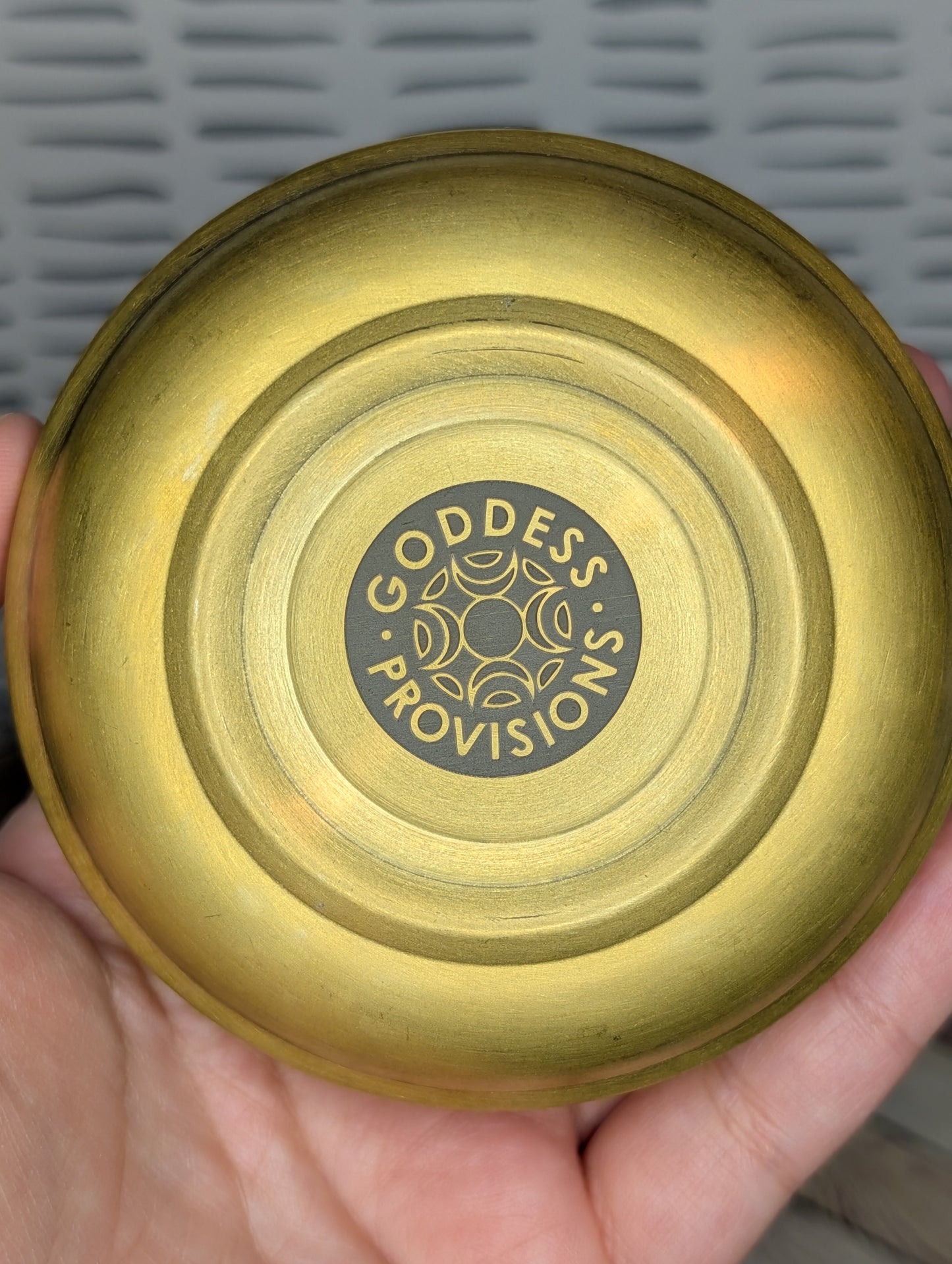 Etched Brass Alter Bowl