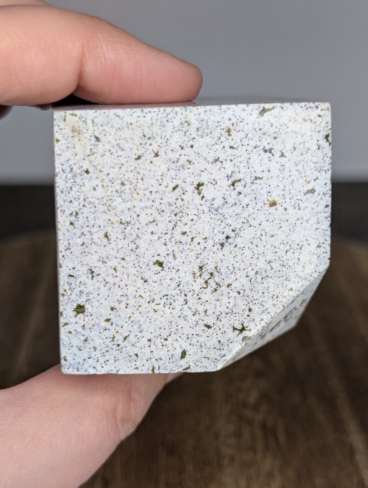 Pastel Sea Jasper Floating Cube Carving (X33)