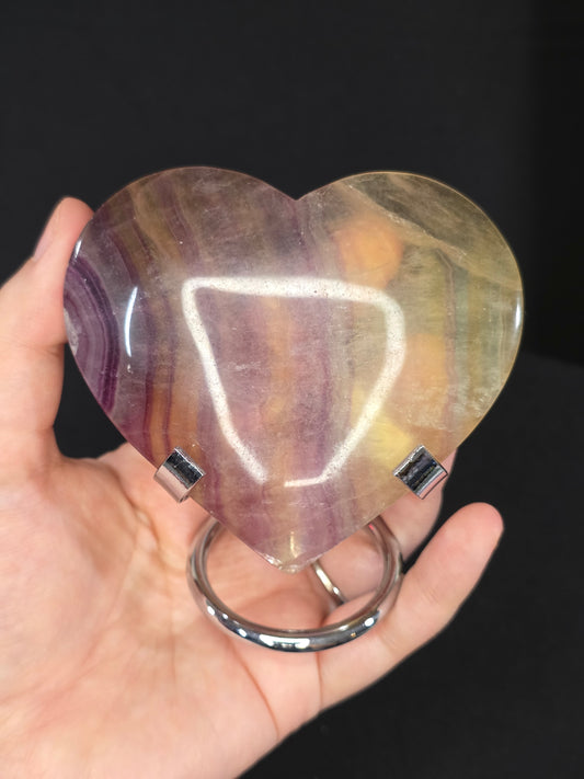 Candy Fluorite Heart Carving