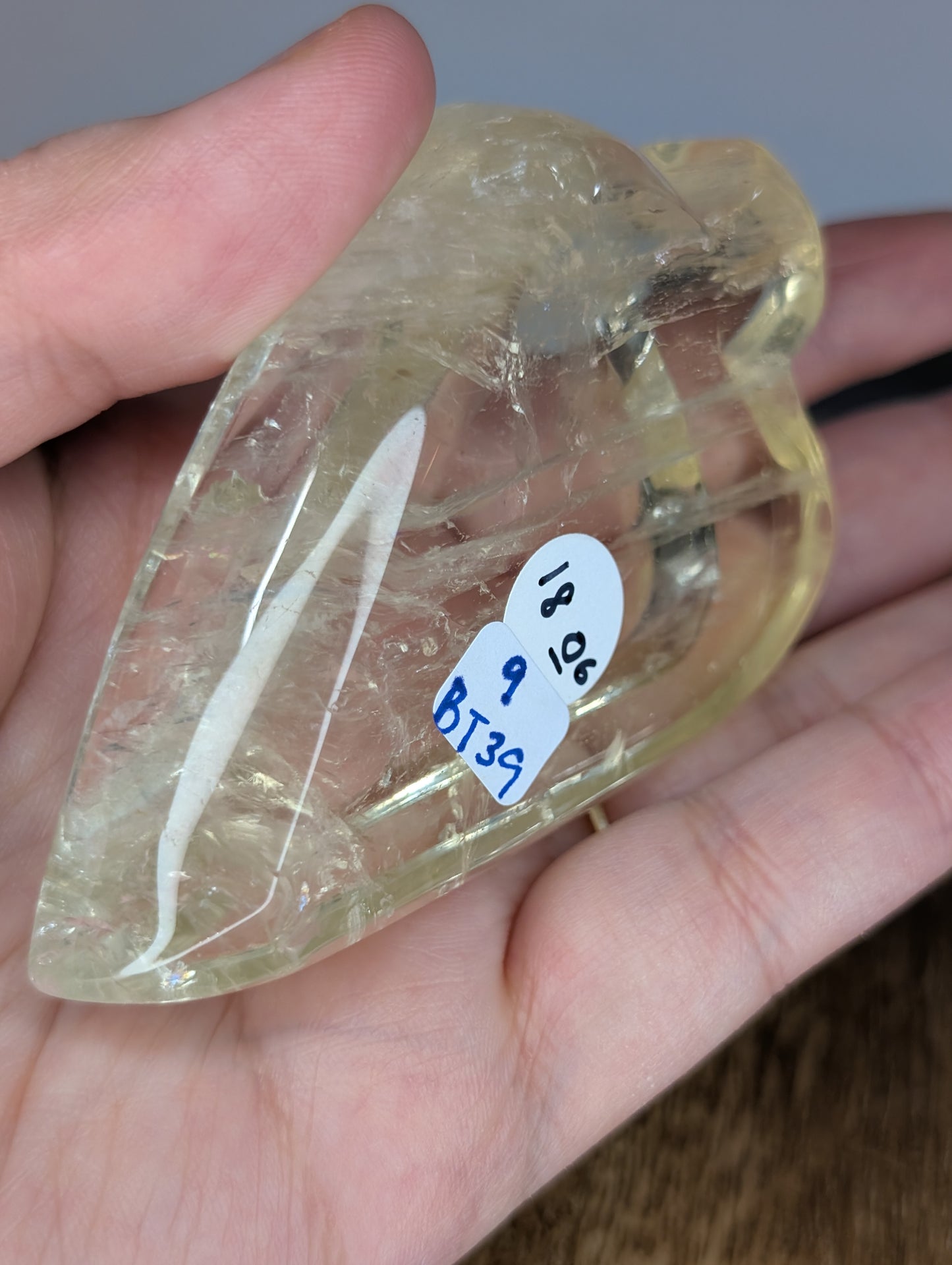 Lemon Quartz Leaf Trinket Dish (BT39)