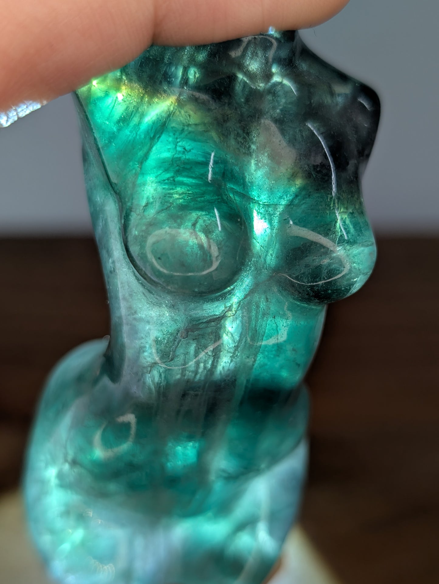 Fluorite Goddess Body Carving (R77)
