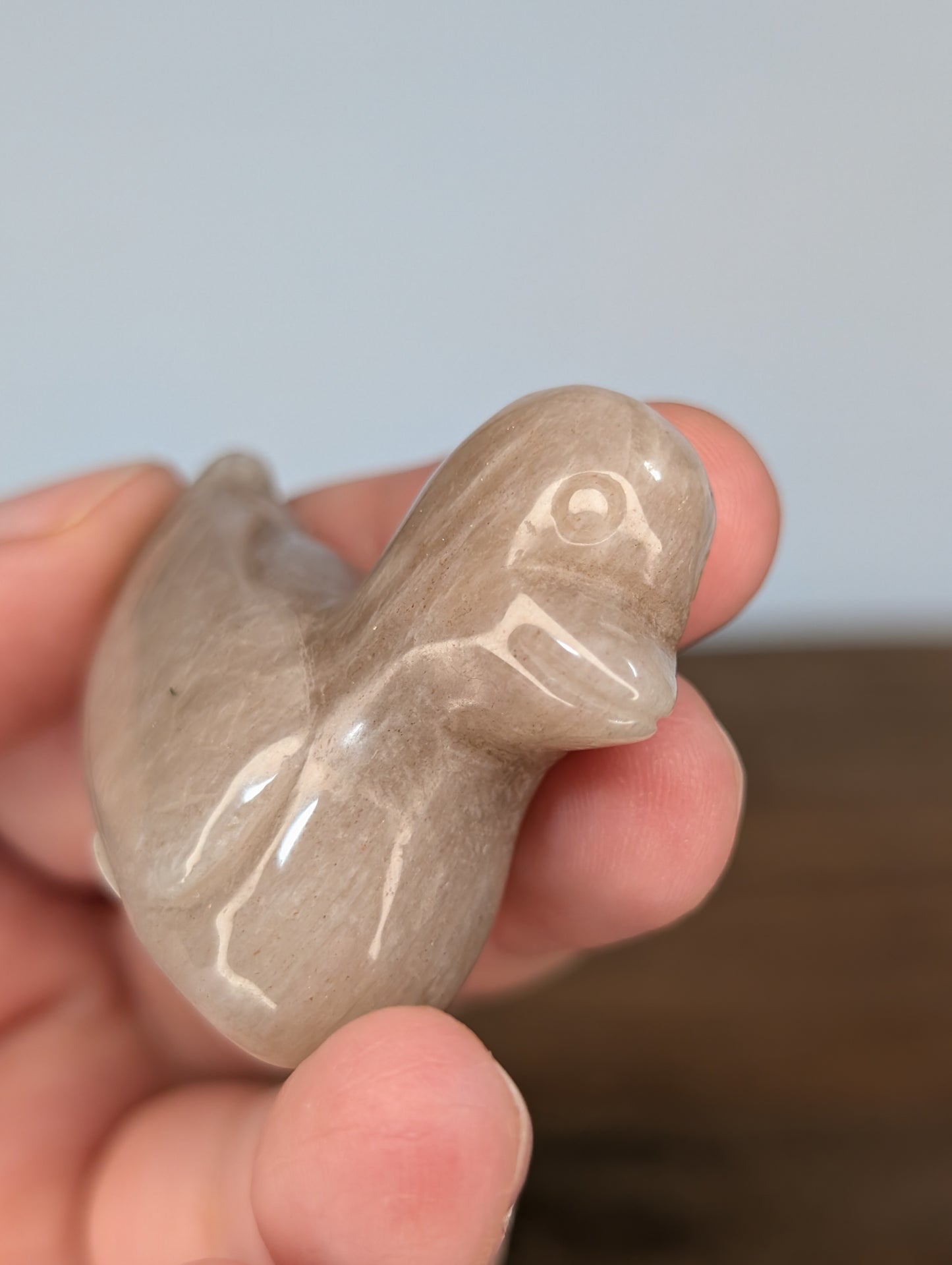 Moonstone Duck Carving (BD94)