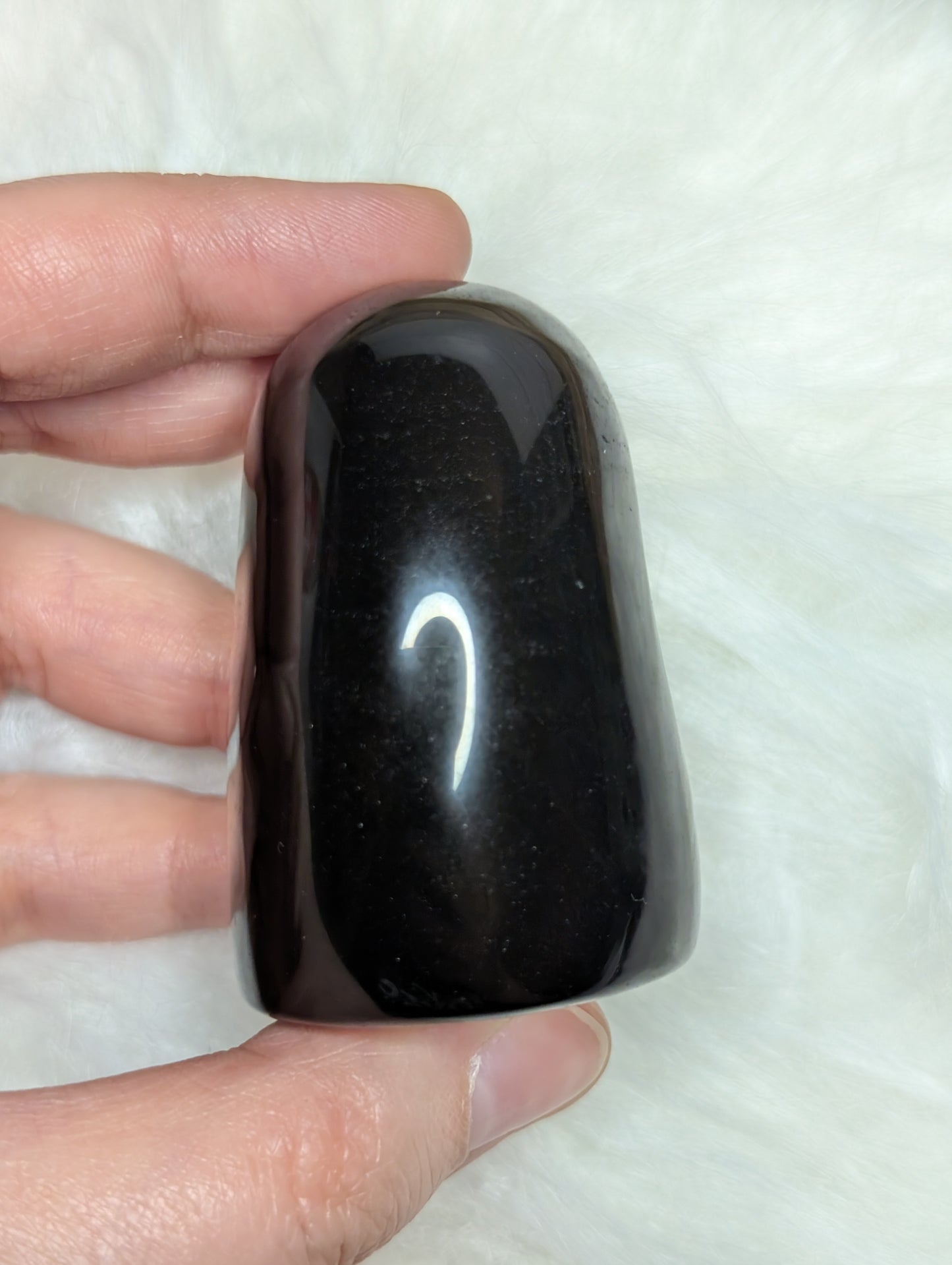 Black Obsidian No Face Carving