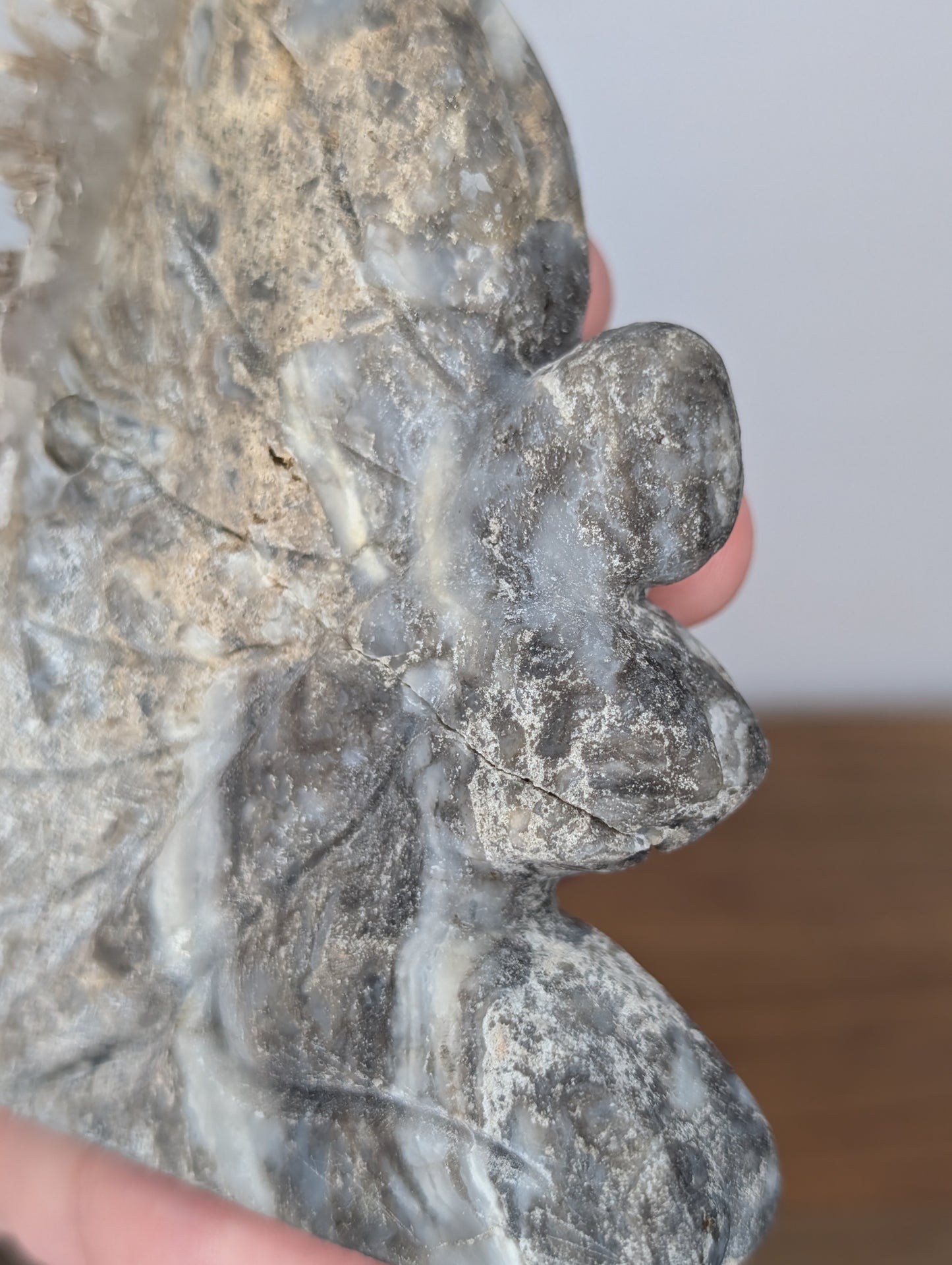 Chrysanthemum Quartz Cluster Fairy Carving (BK41)