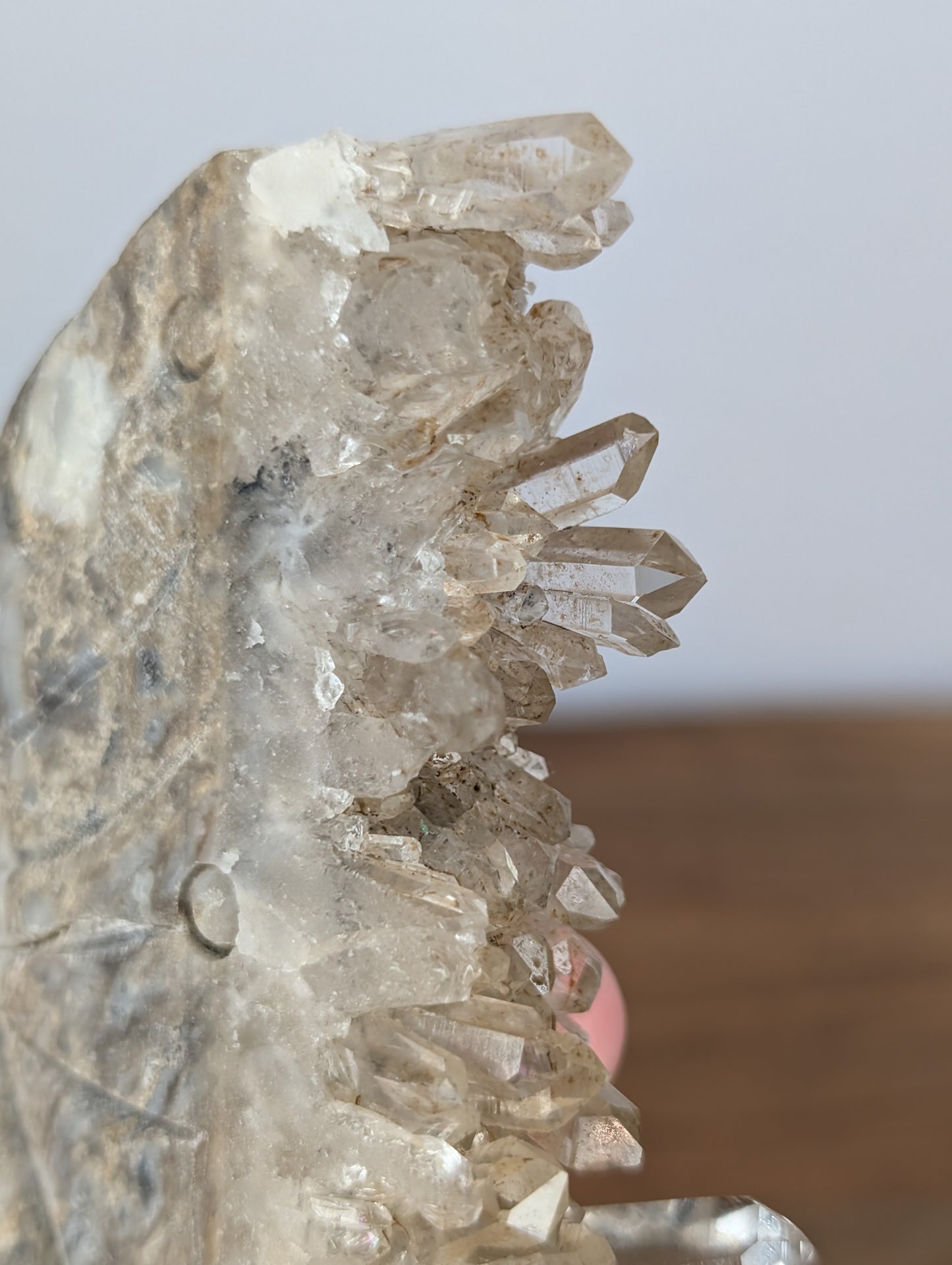 Chrysanthemum Quartz Cluster Fairy Carving (BK41)