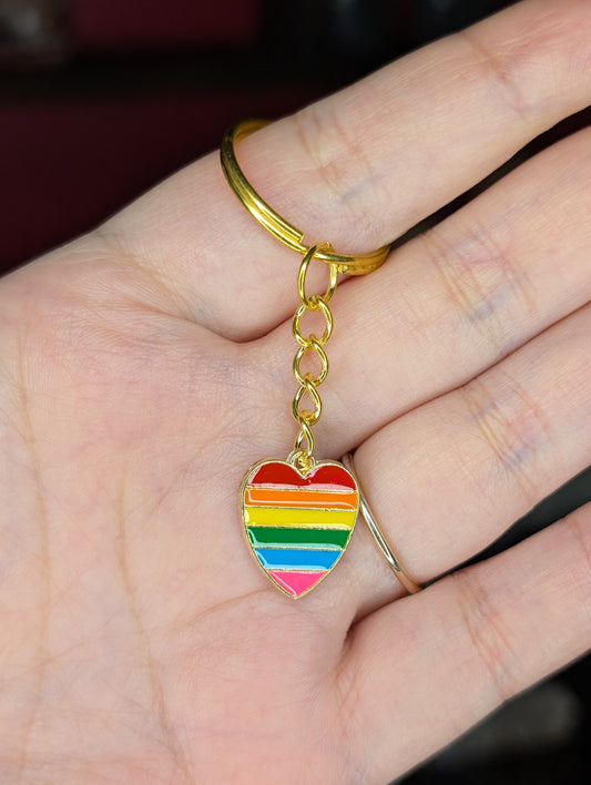 Pride Gold Tone Keychain